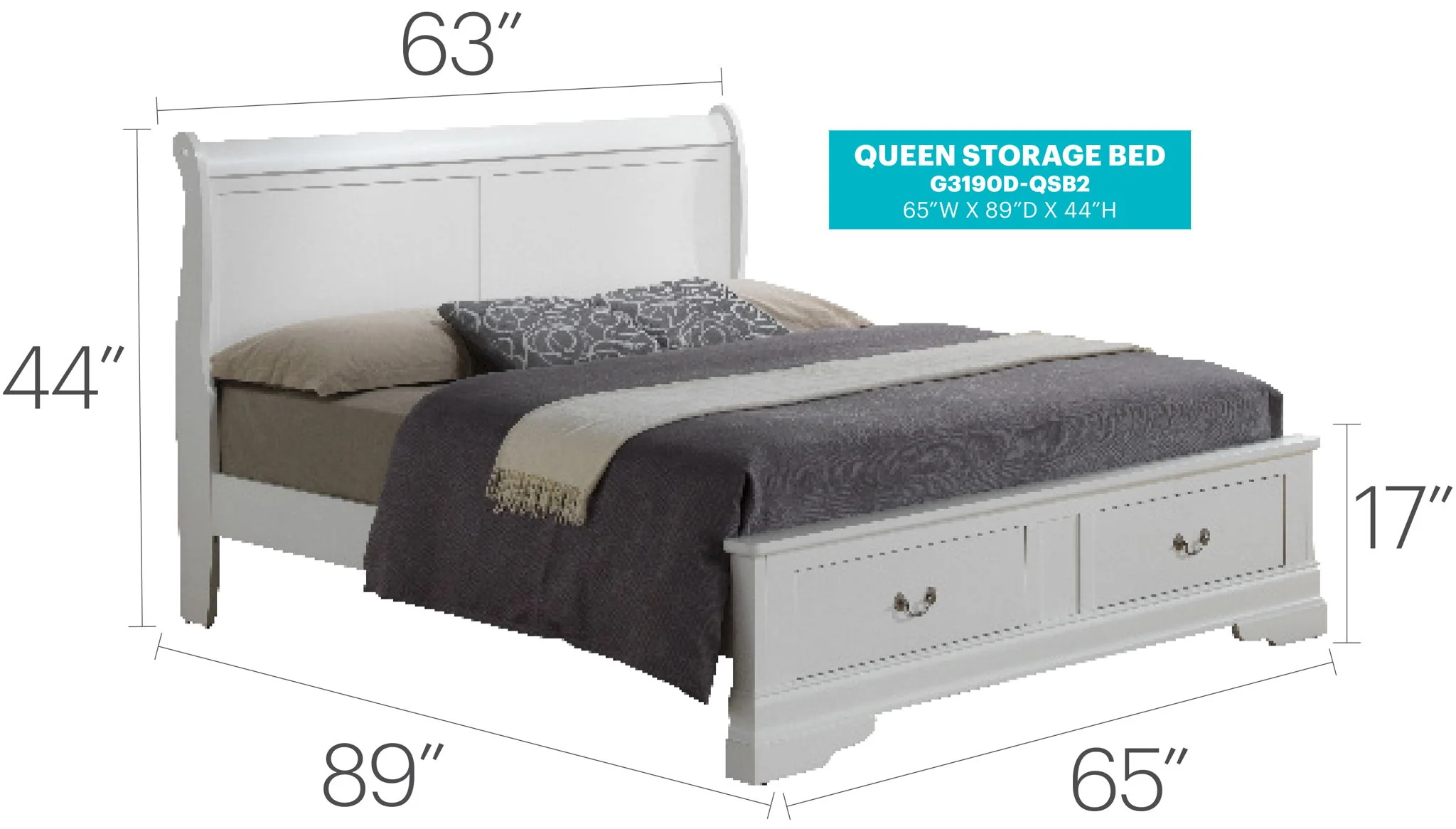 Upholstered Panel Sleigh Bed Design - Image 26