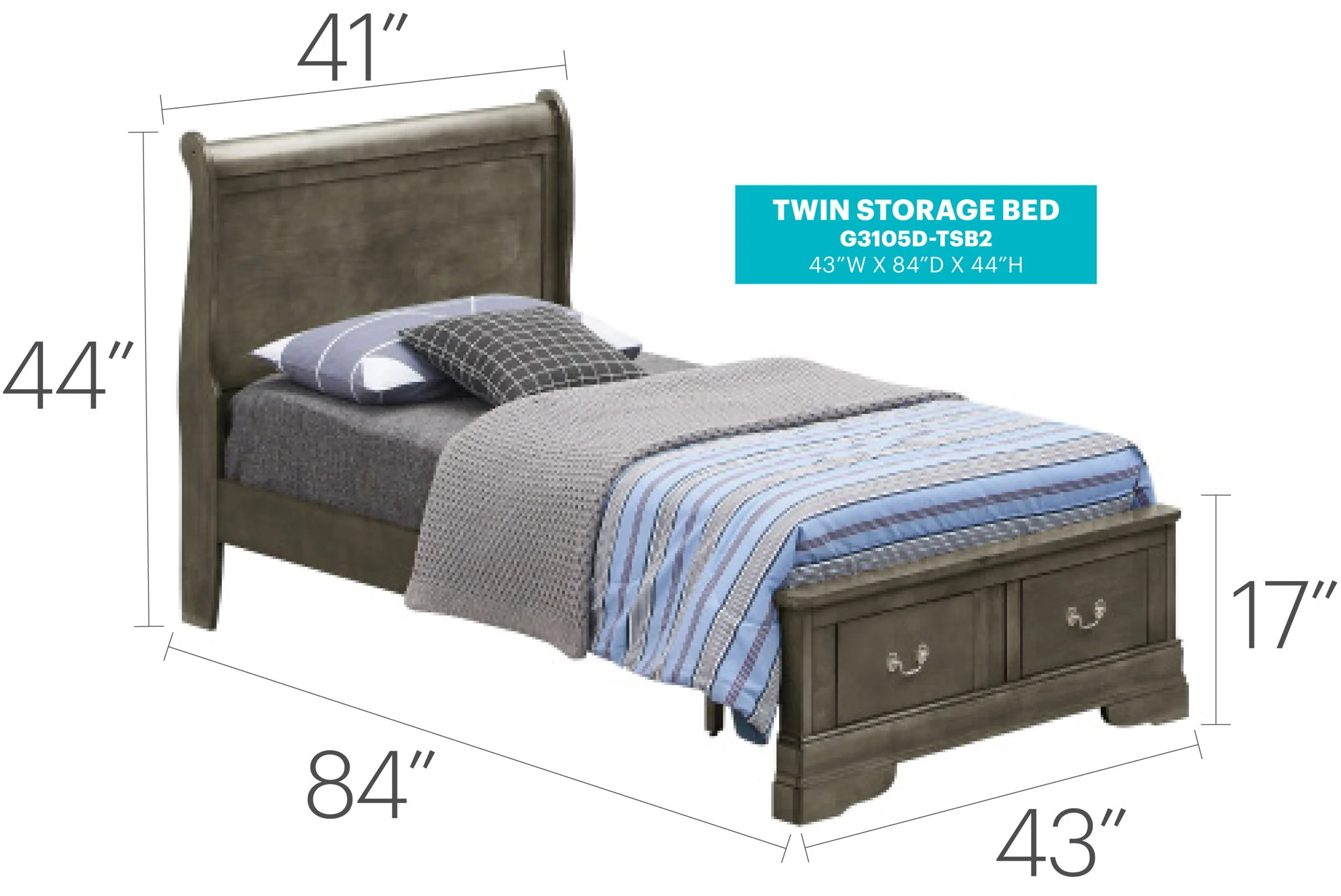 Upholstered Panel Sleigh Bed Design - Image 32