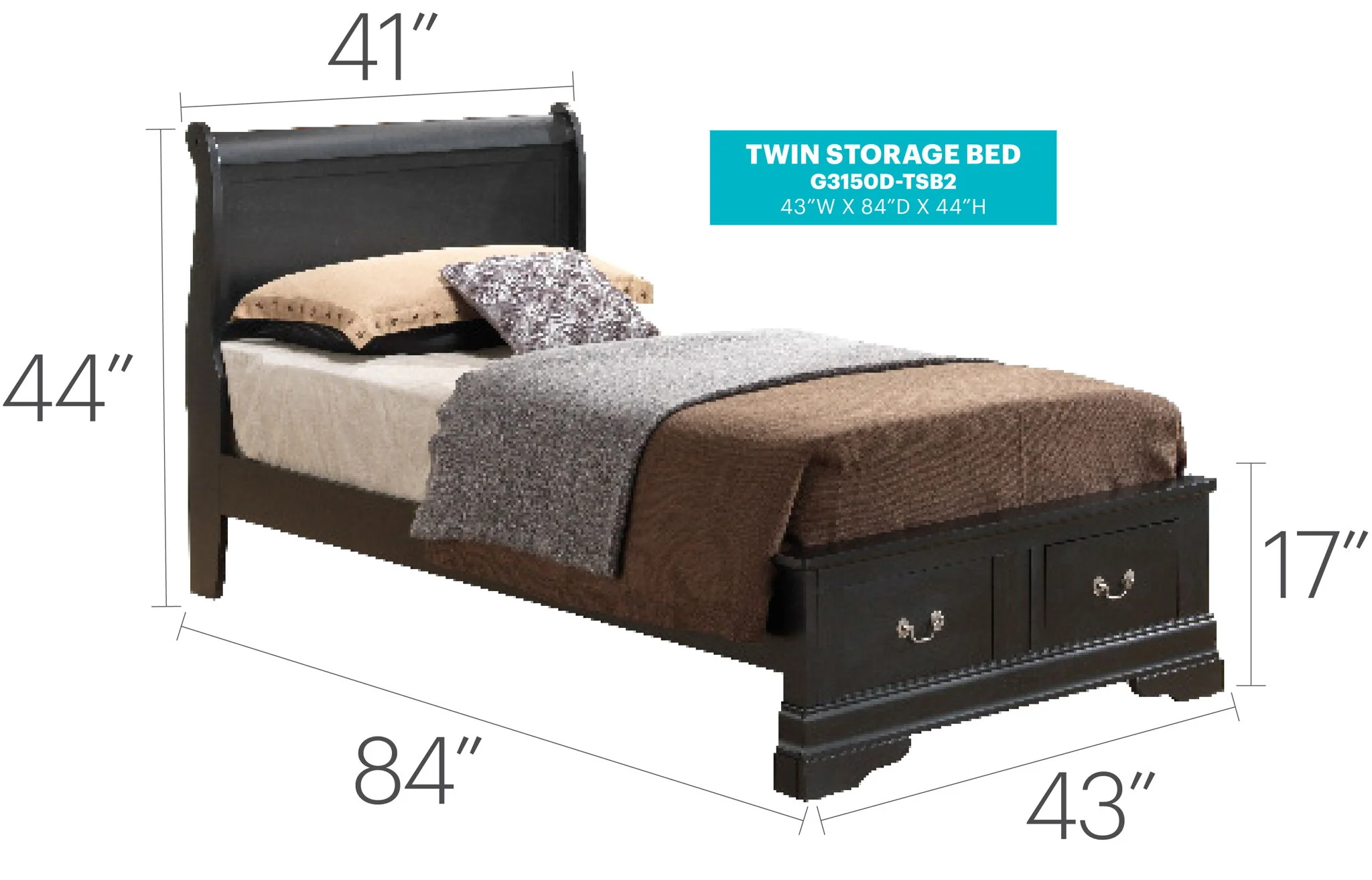 Upholstered Panel Sleigh Bed Design - Image 33