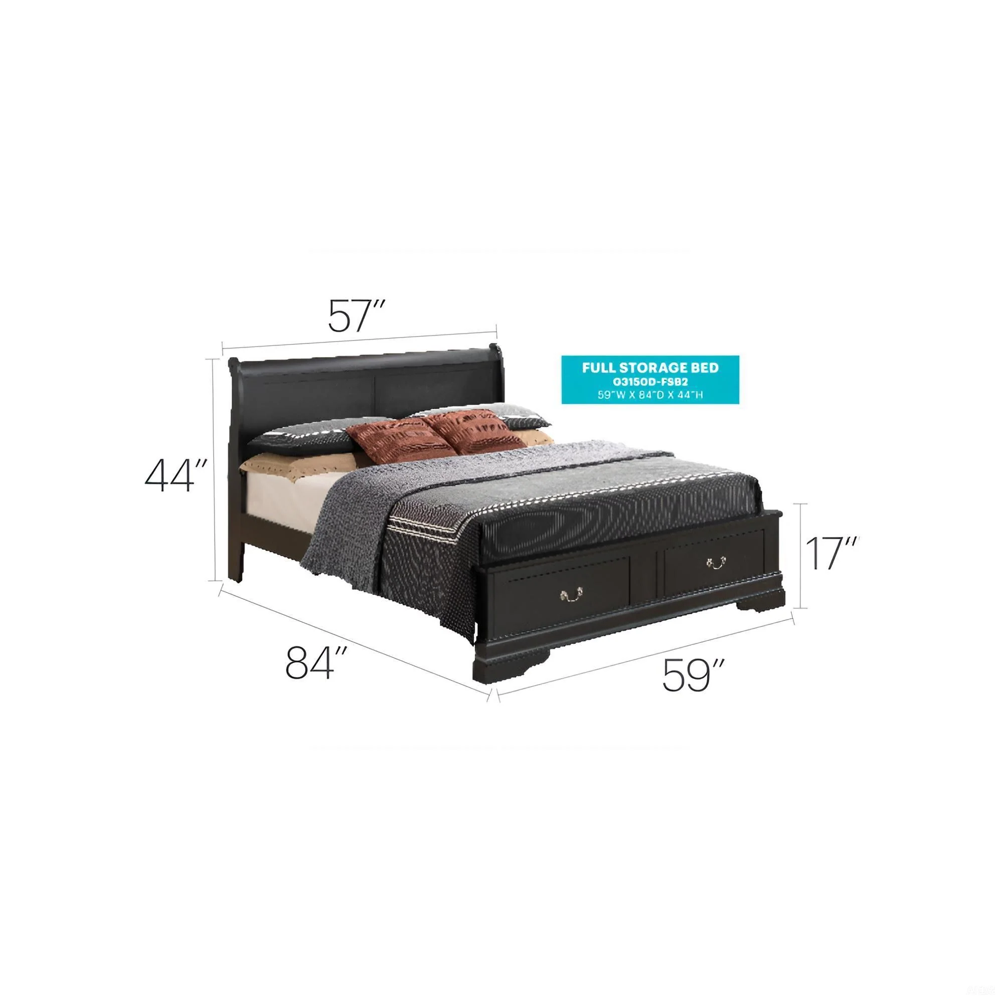 Upholstered Panel Sleigh Bed Design - Image 34