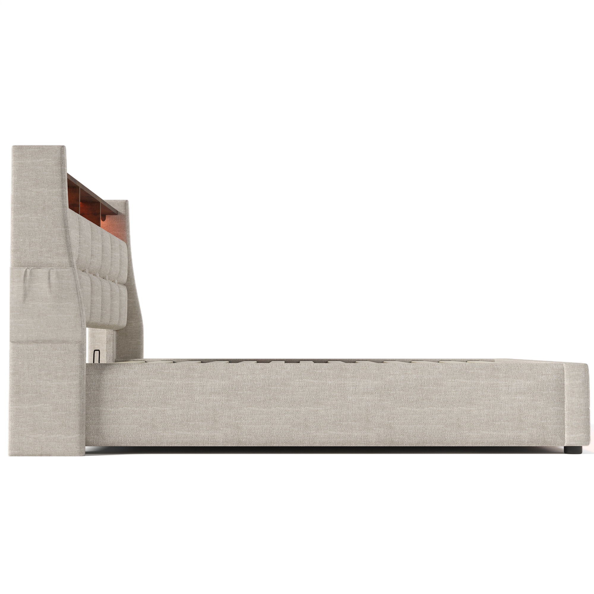 Upholstered Platform Bed With A Hydraulic Storage System, LED And USB Charging (Without Mattress) - Image 24