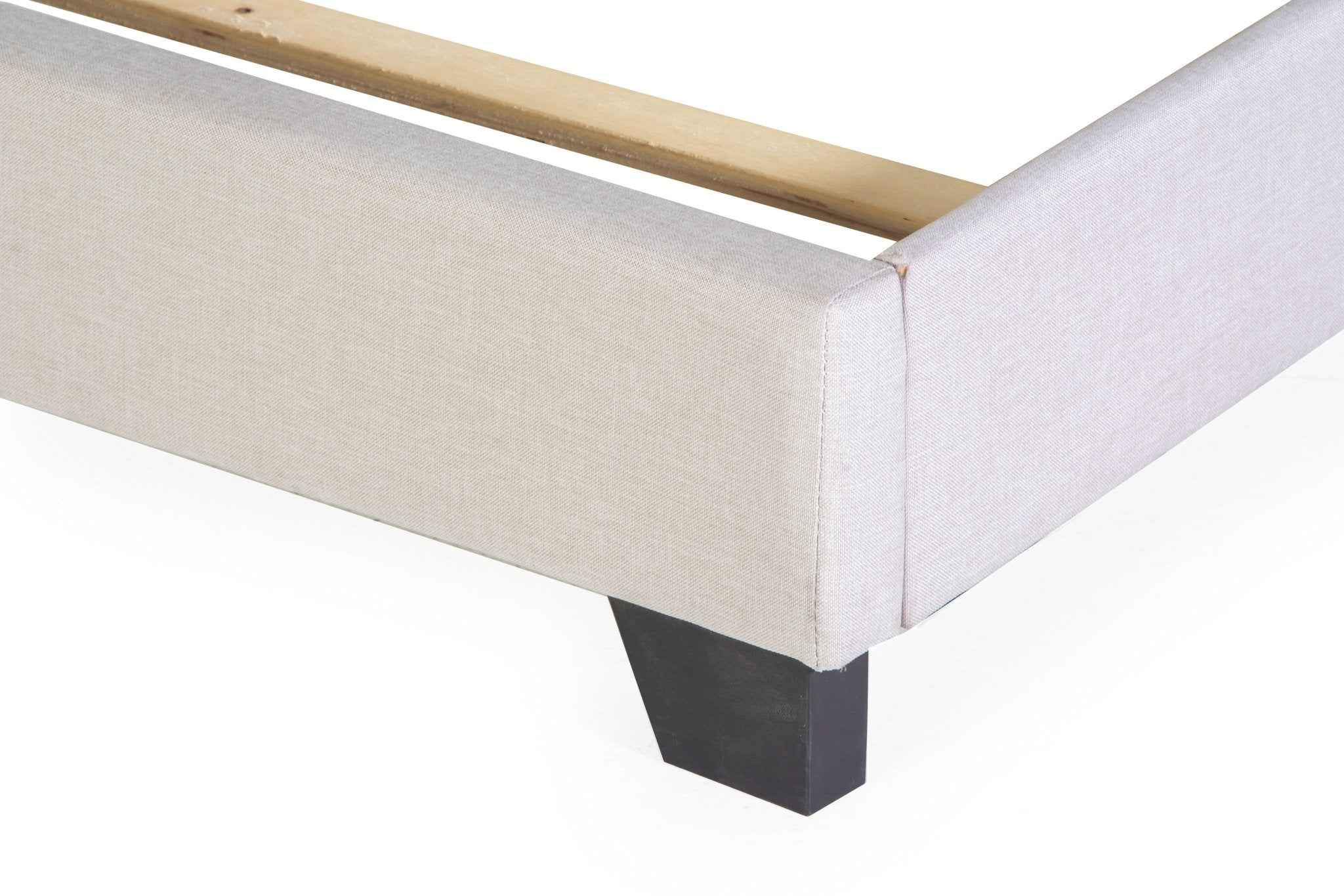 Khaki Tufted Upholstered Panel Bed - Image 6