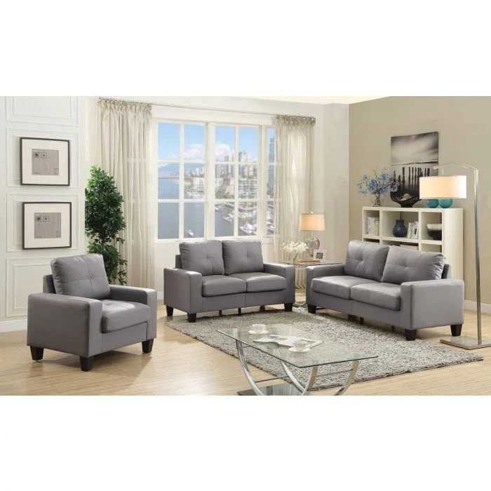 Upholstered Track Arm Loveseat For Cozy Spaces - Image 3