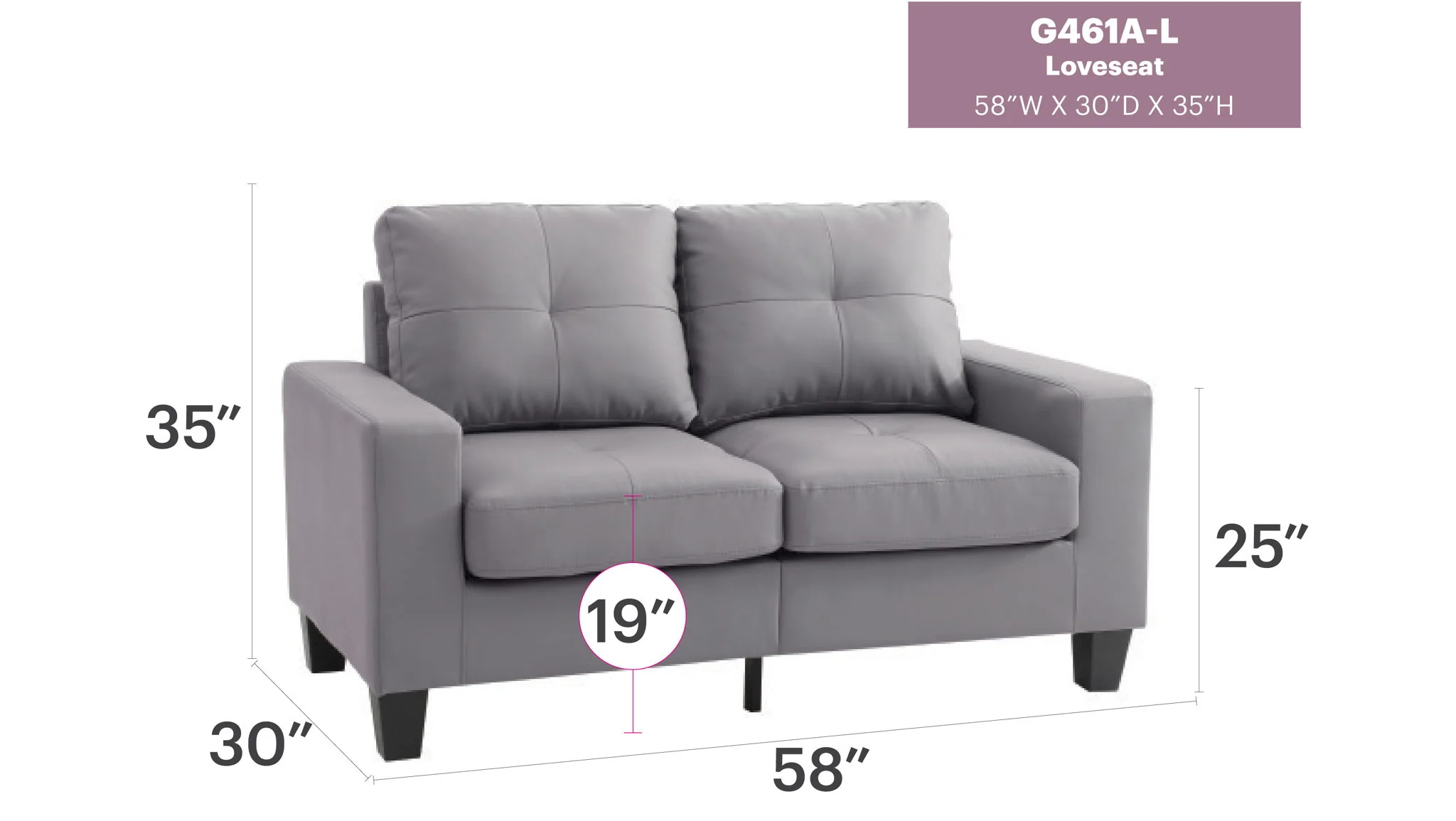 Upholstered Track Arm Loveseat For Cozy Spaces - Image 5