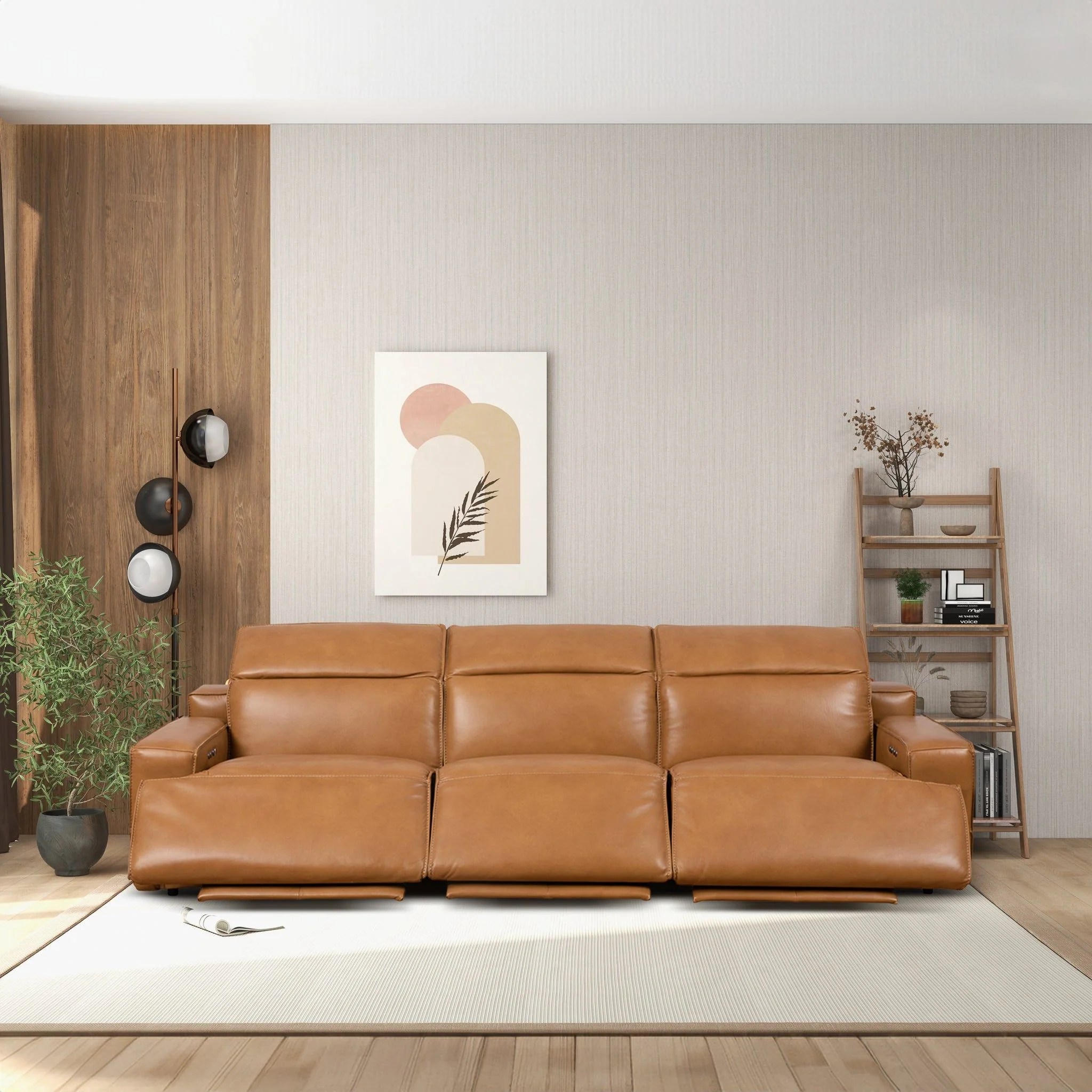 Urbana - Triple Power Recliner Sofa - Tan - Image 12