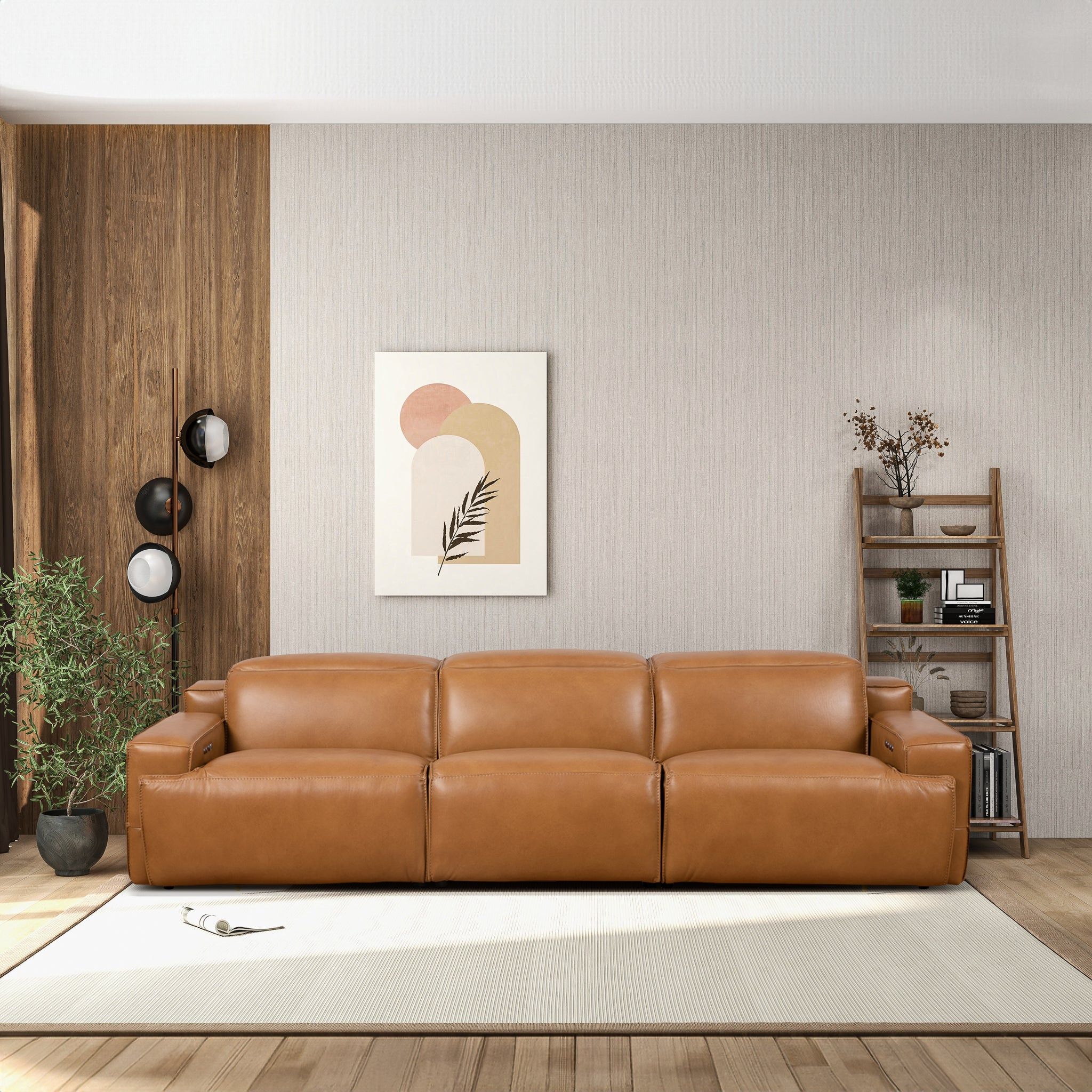 Urbana - Triple Power Recliner Sofa - Tan - Image 2