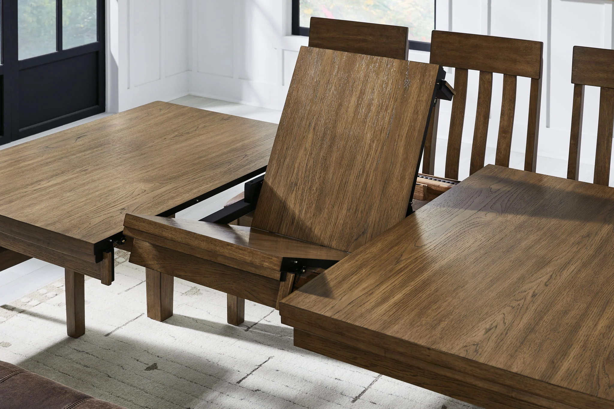 Urbinforte - Dining Room Butterfly Extension Table - Light Brown - Image 2