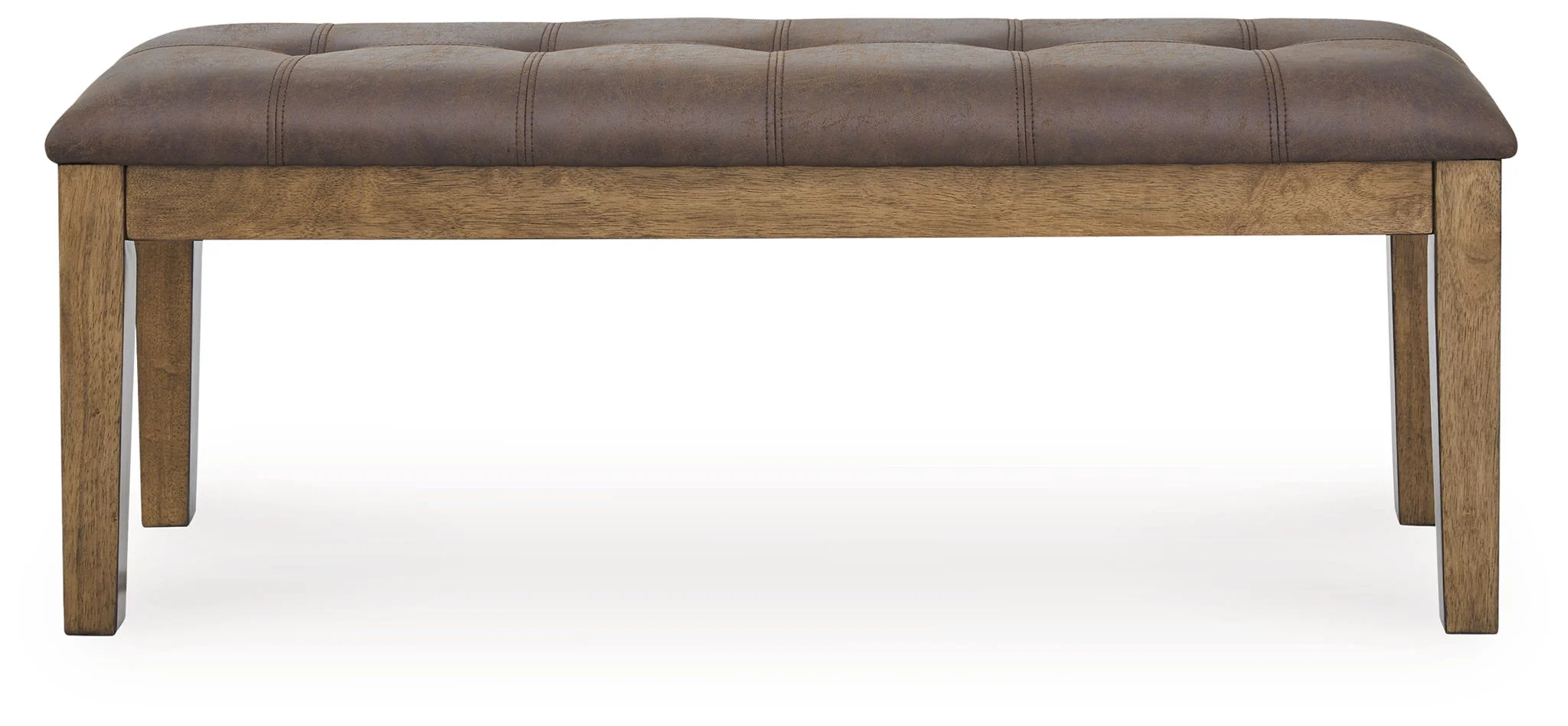 Urbinforte - Large Upholstered Dining Room Bench - Light Brown - Image 3
