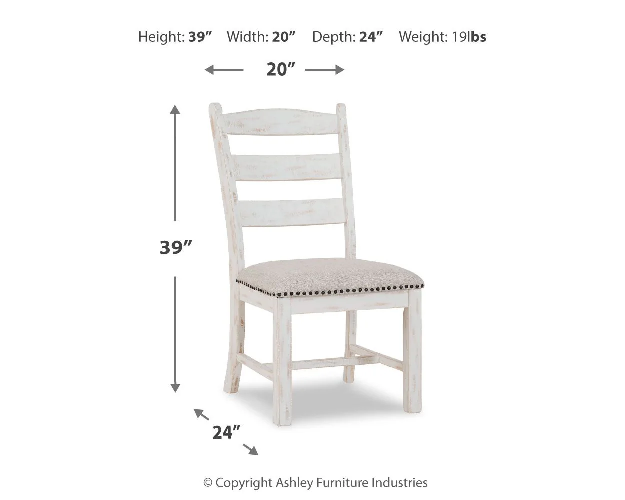 Valebeck - Dining UPH Side Chair (Set of 2) - Beige / White - Image 4