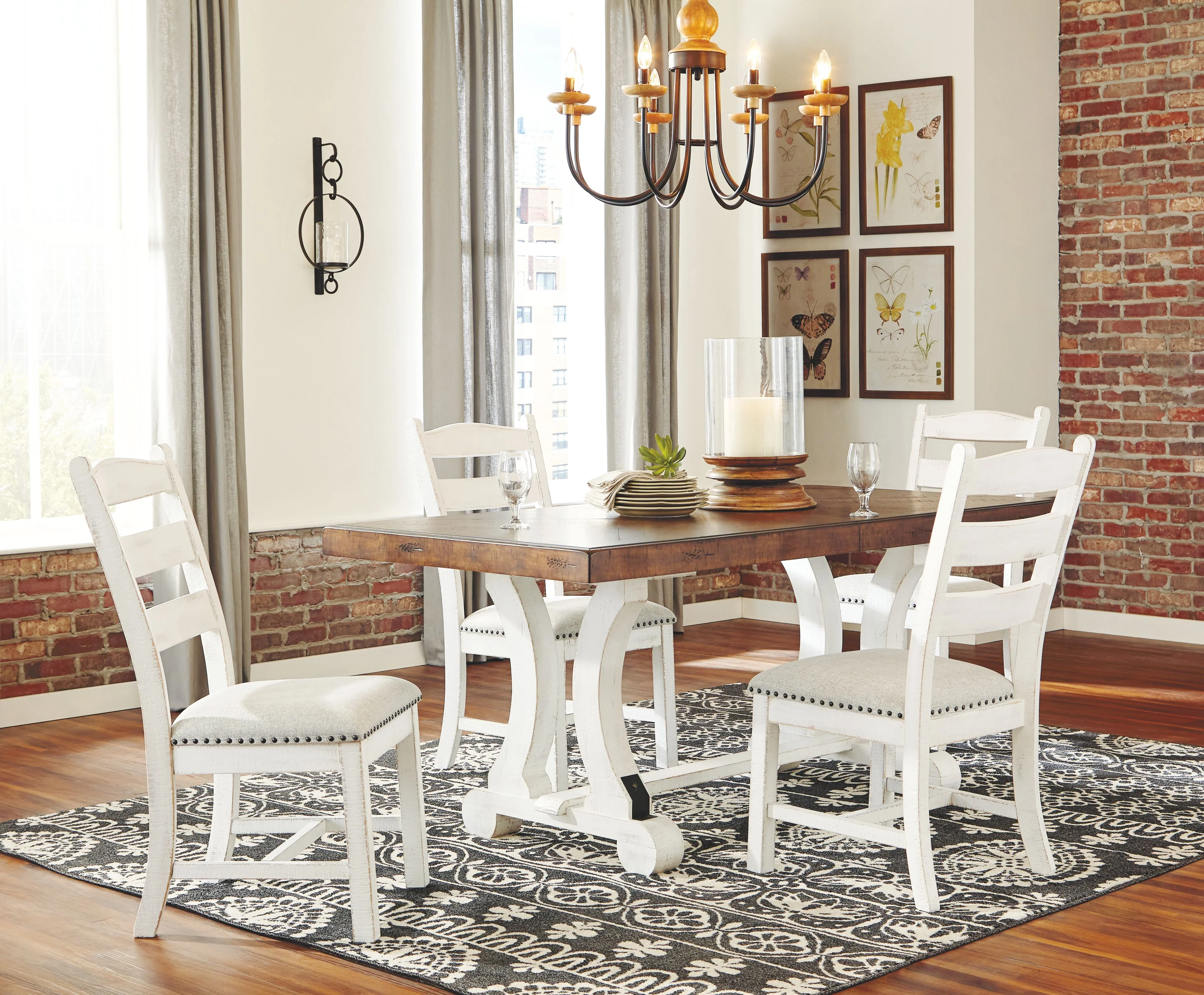 Valebeck - Dining UPH Side Chair (Set of 2) - Beige / White - Image 7