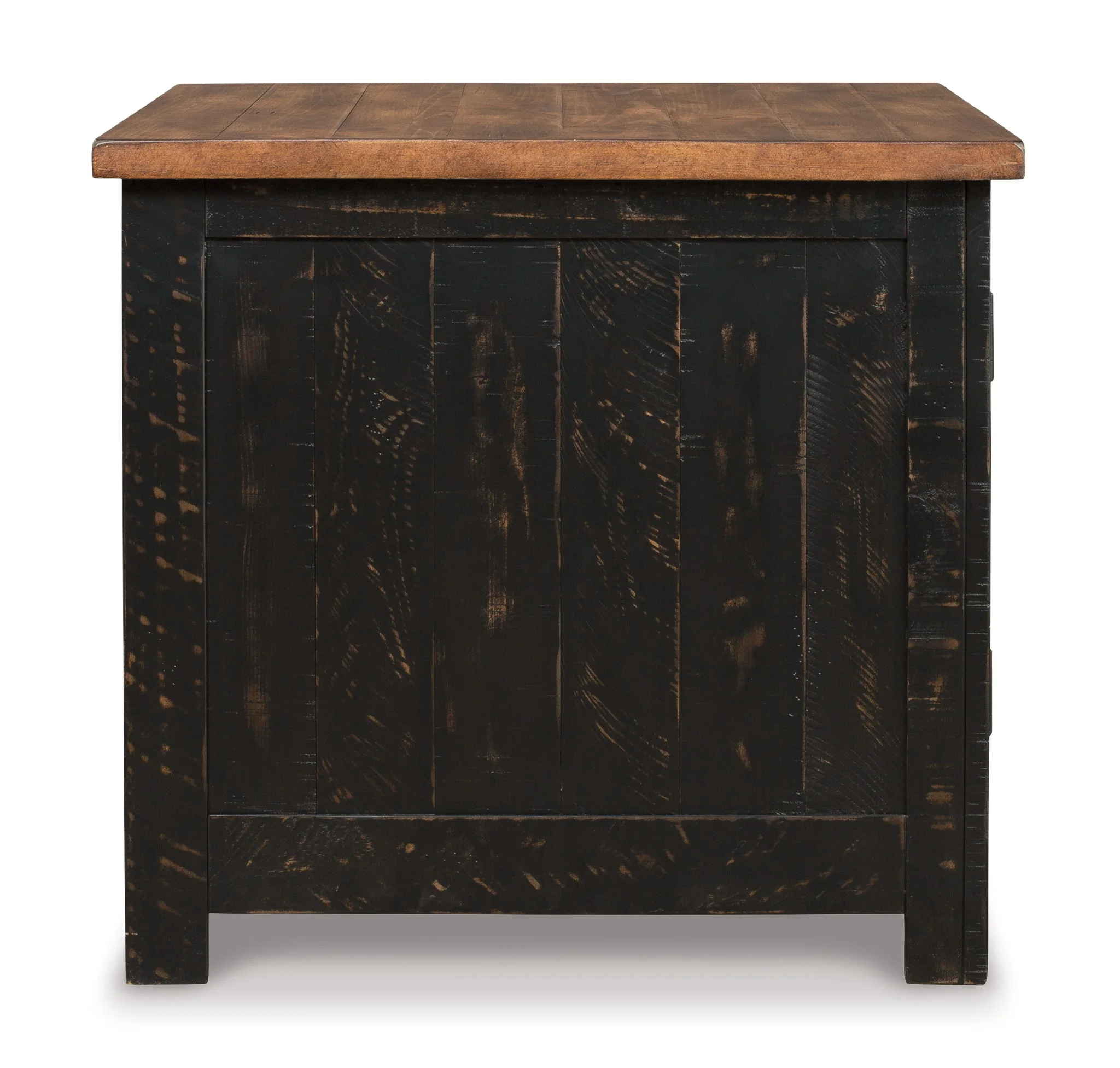 Valebeck - Rectangular End Table - Black / Brown - Image 2