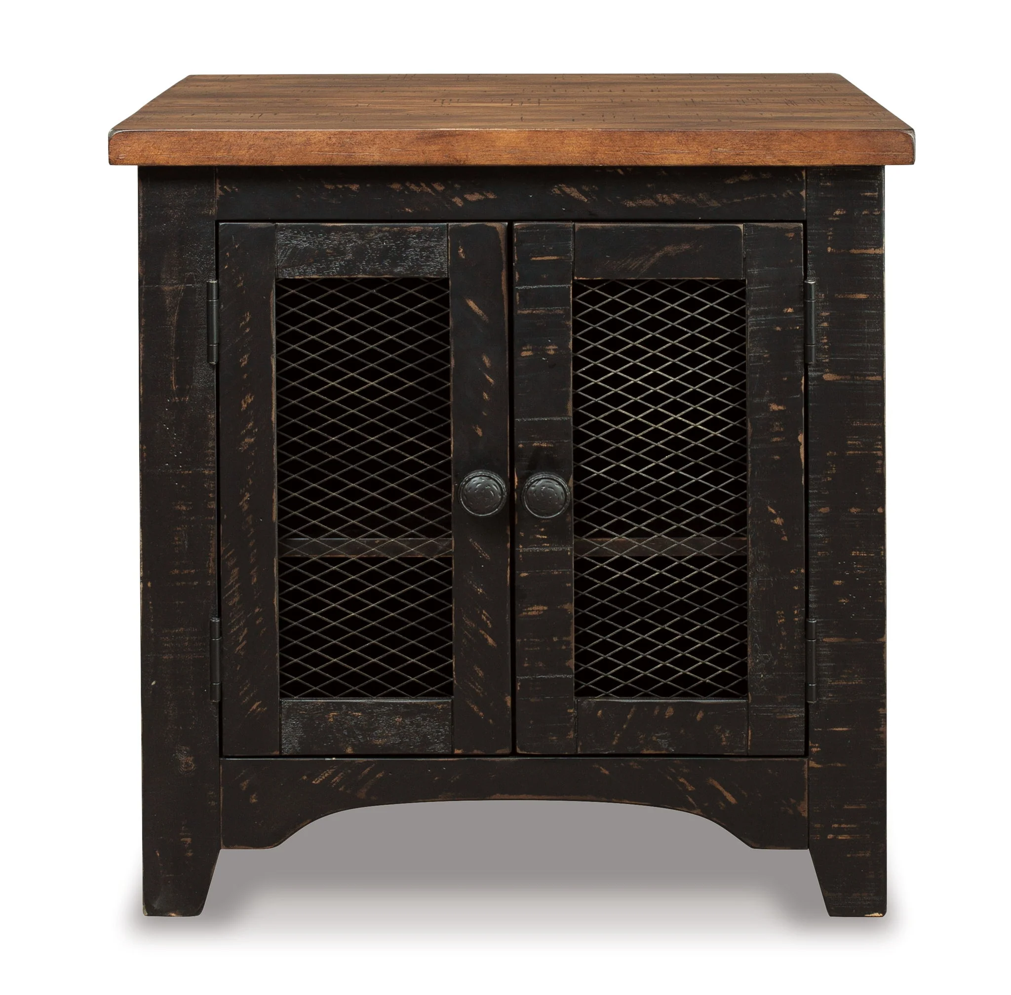 Valebeck - Rectangular End Table - Black / Brown - Image 6