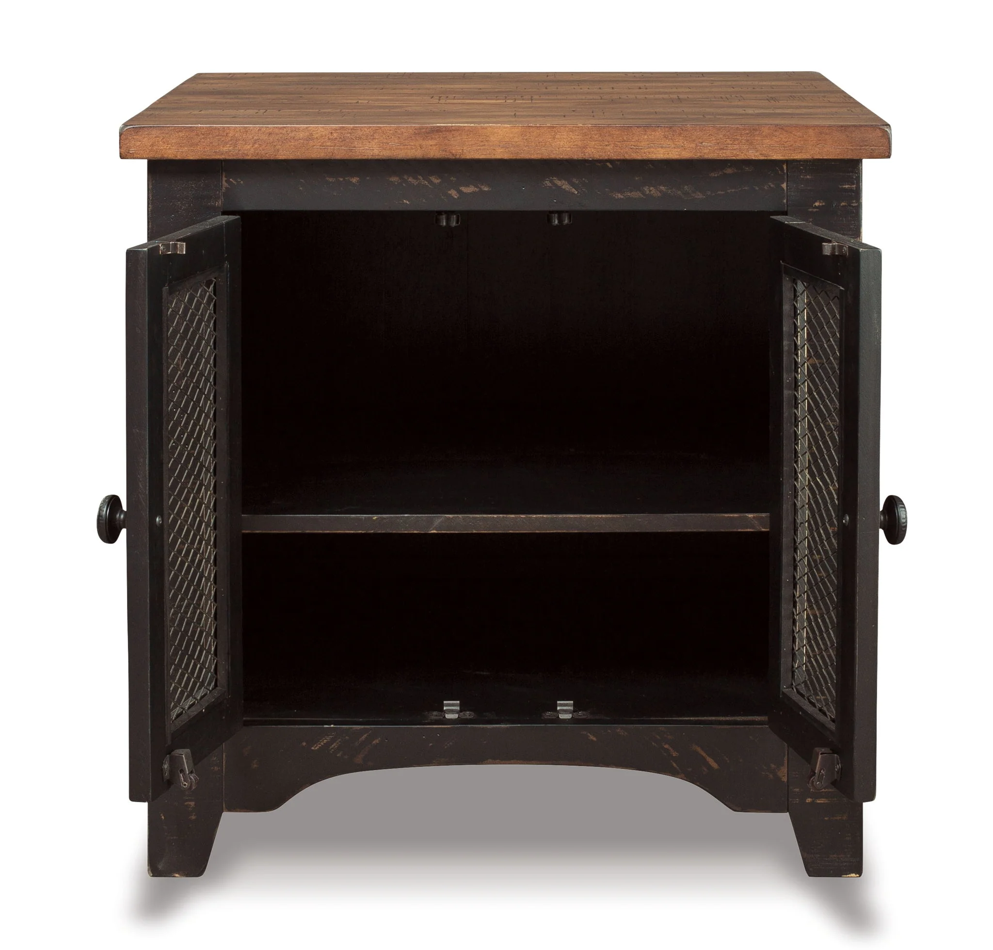 Valebeck - Rectangular End Table - Black / Brown - Image 7
