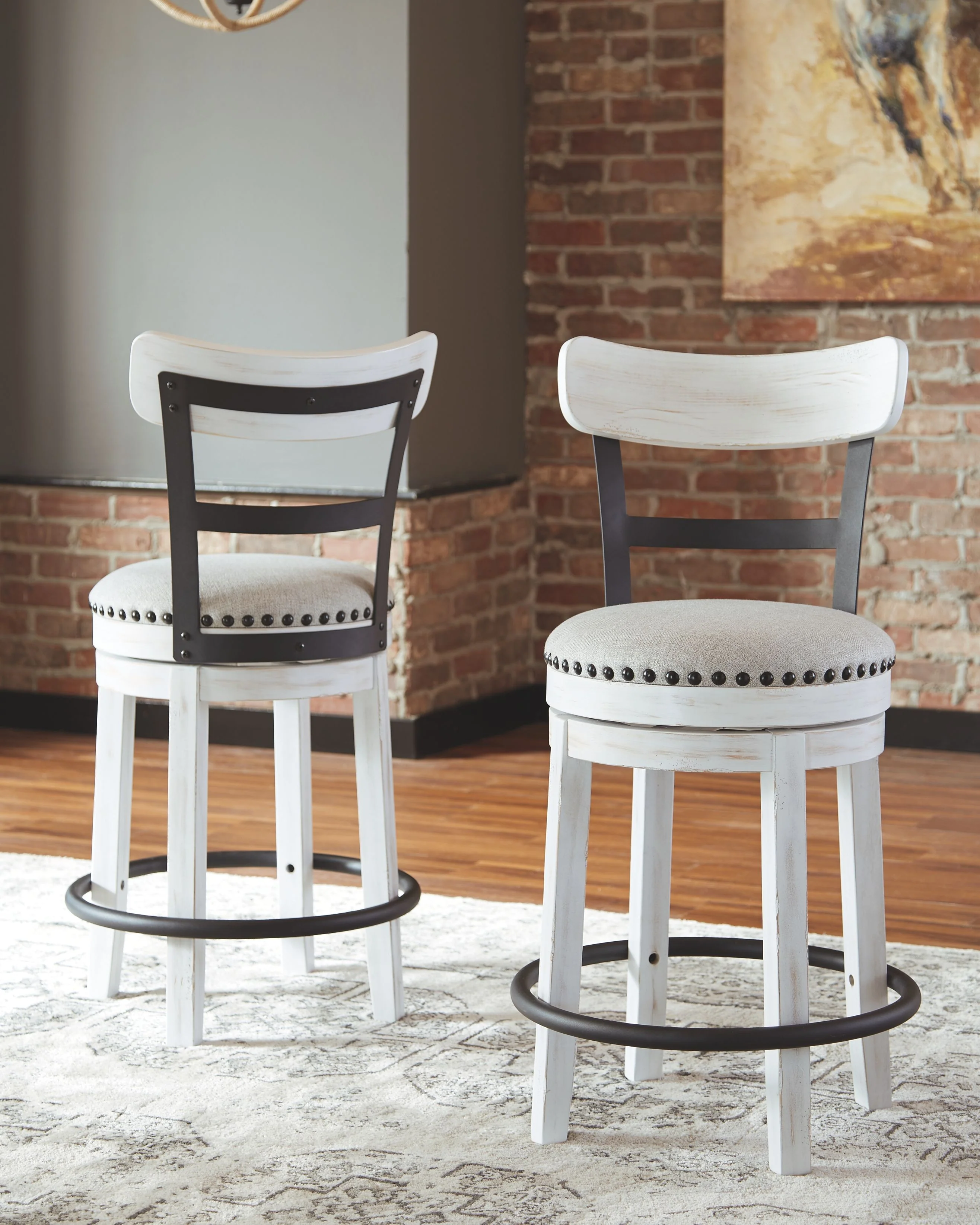 Valebeck - Full Back Swivel Stool - Image 18