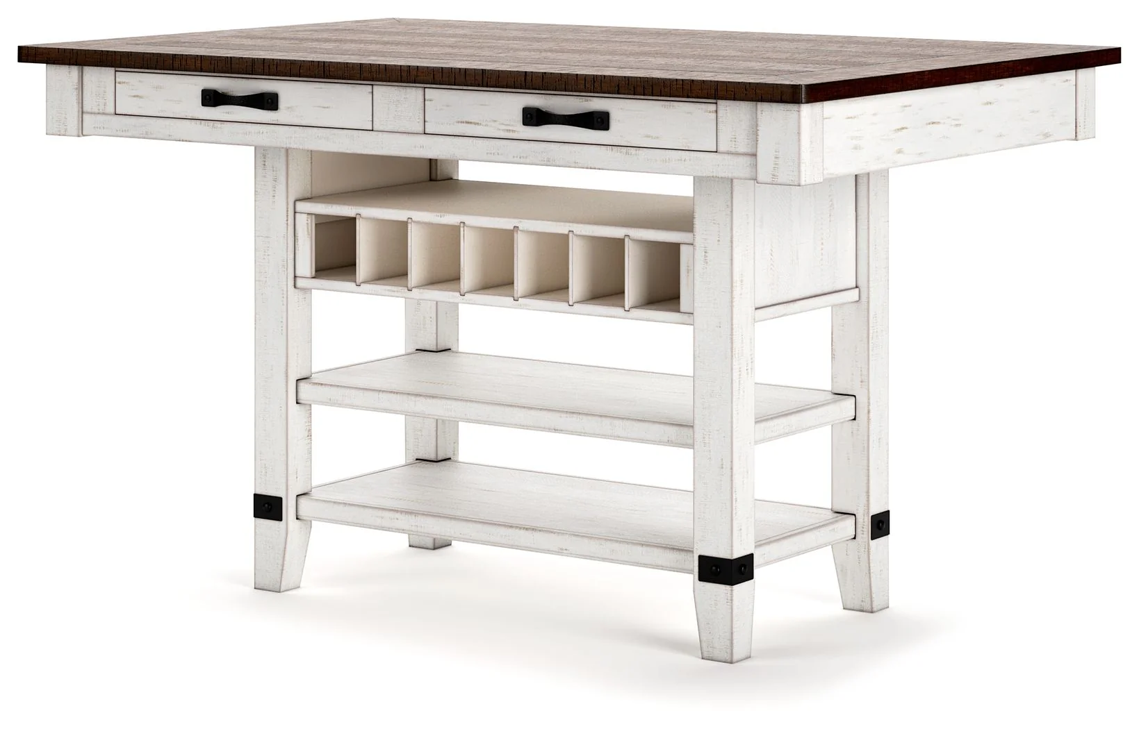 Valebeck - Rect Dining Room Counter Table With Wine Rack - Image 7