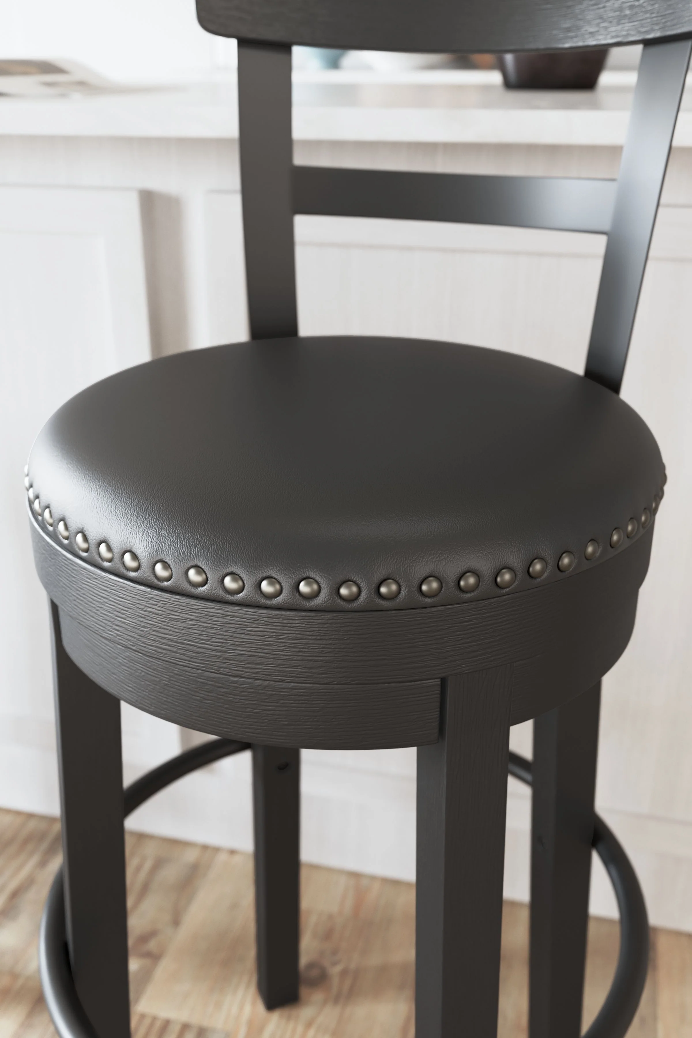 Valebeck - Tall Upholstered Swivel Barstool - Image 5