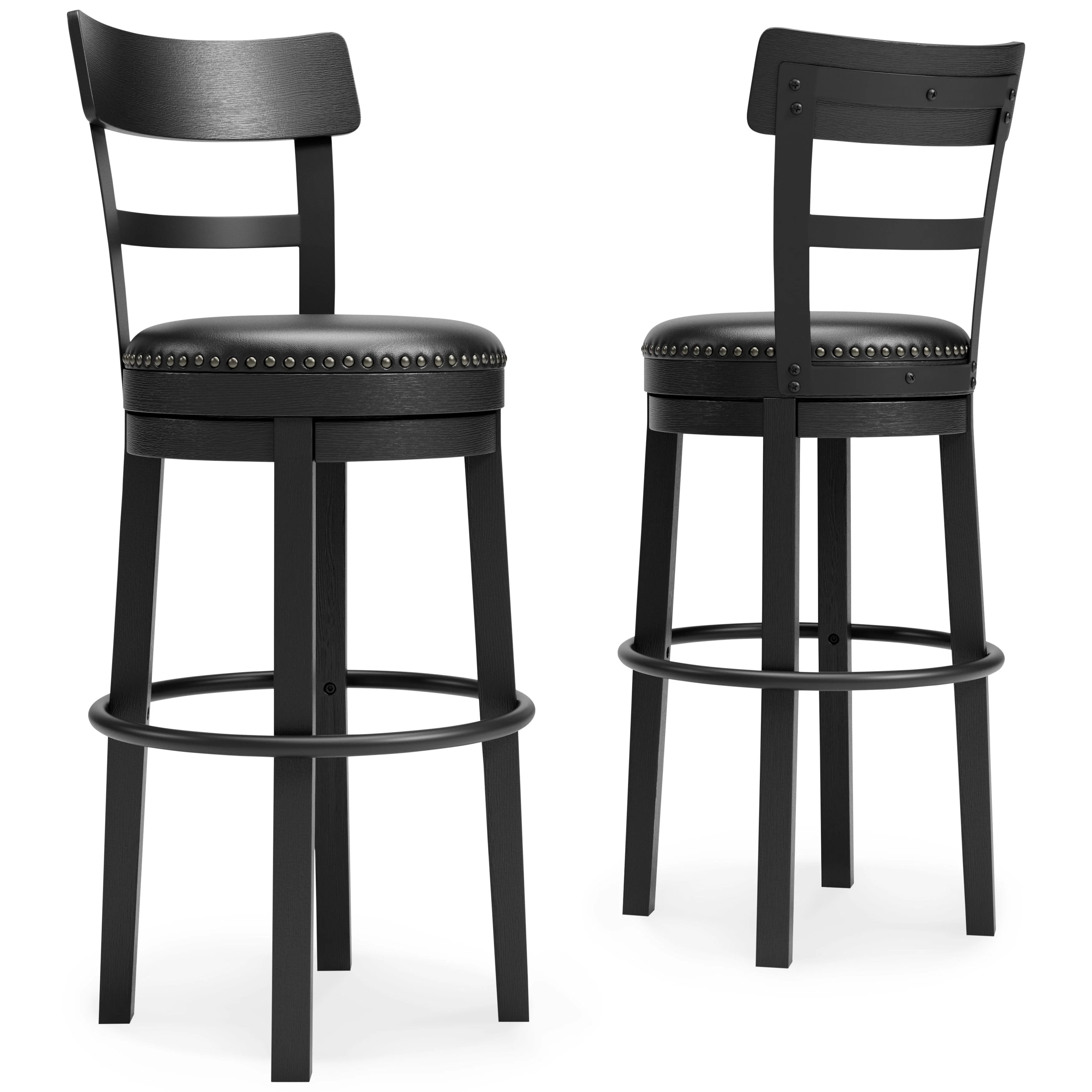 Valebeck - Tall Upholstered Swivel Barstool - Image 9