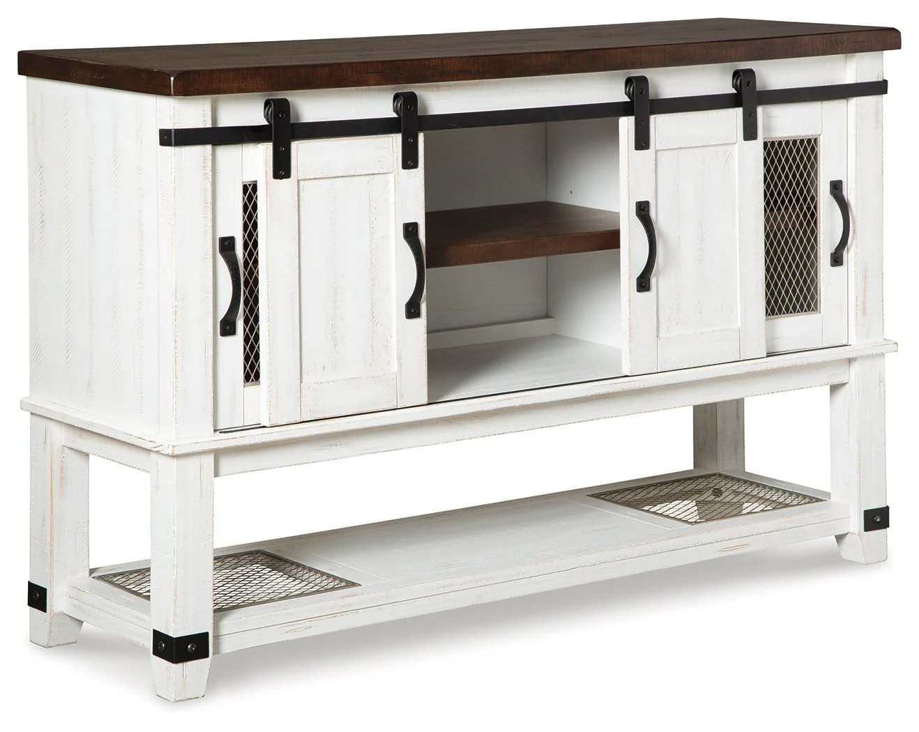 Valebeck - Dining Room Server - White / Brown - Image 6