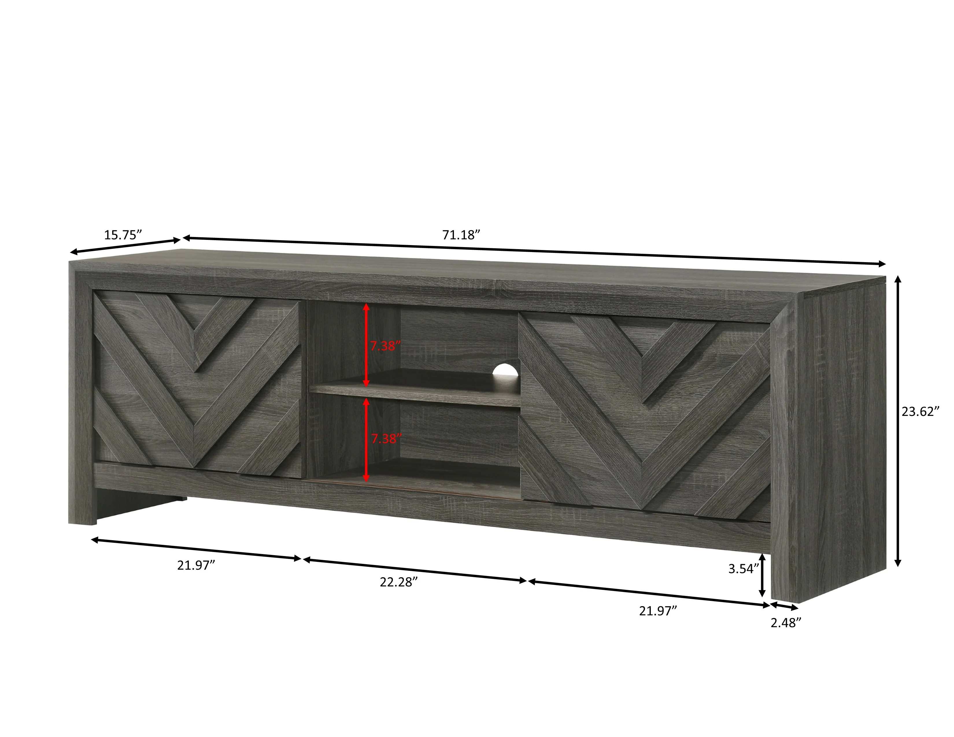 Valor Tv Stand-Grey - Image 2
