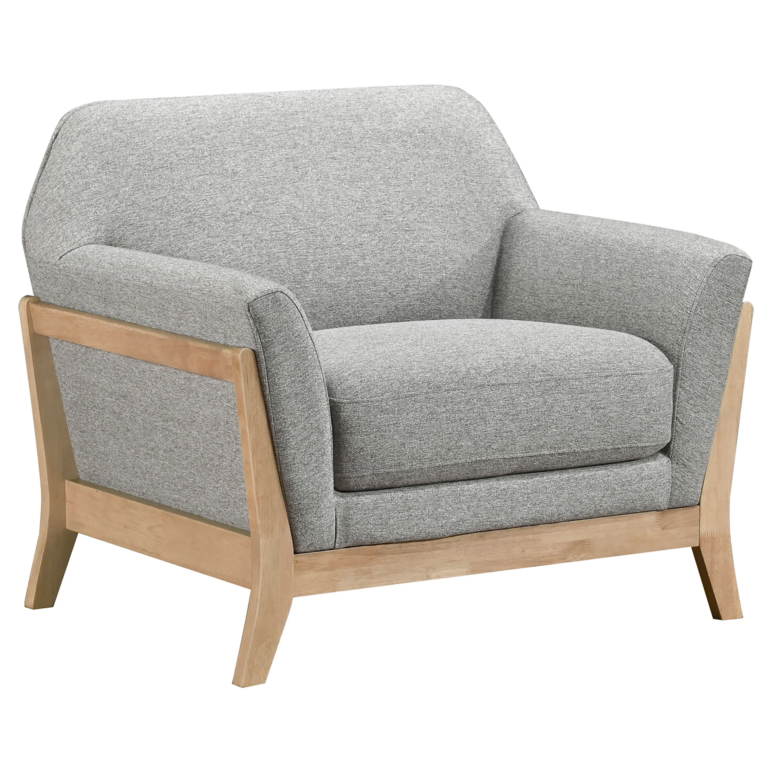 Vaughn - Fabric Upholstered Flared Arm Accent Chair - Gray - Image 12