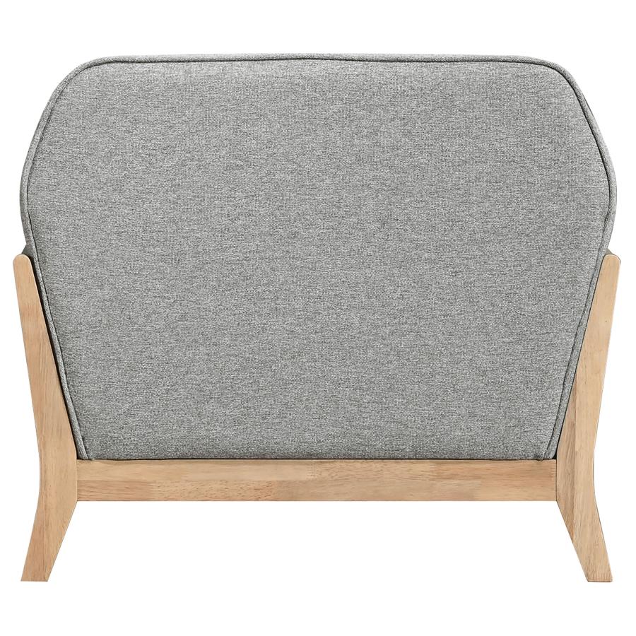 Vaughn - Fabric Upholstered Flared Arm Accent Chair - Gray - Image 6