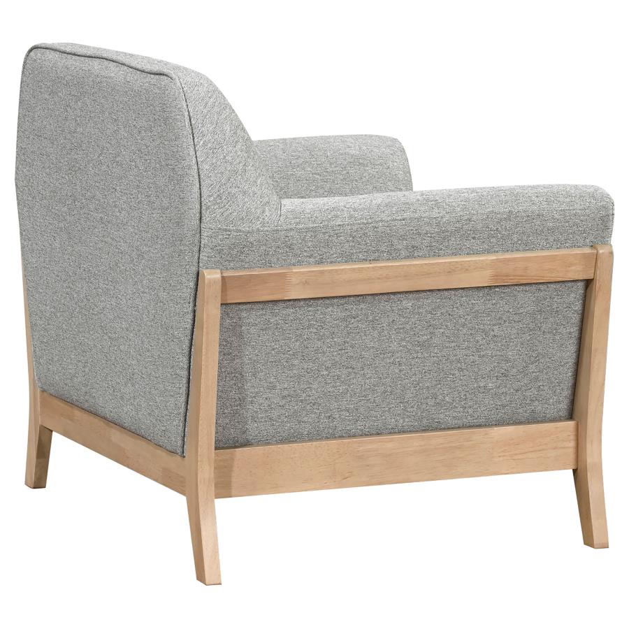 Vaughn - Fabric Upholstered Flared Arm Accent Chair - Gray - Image 7