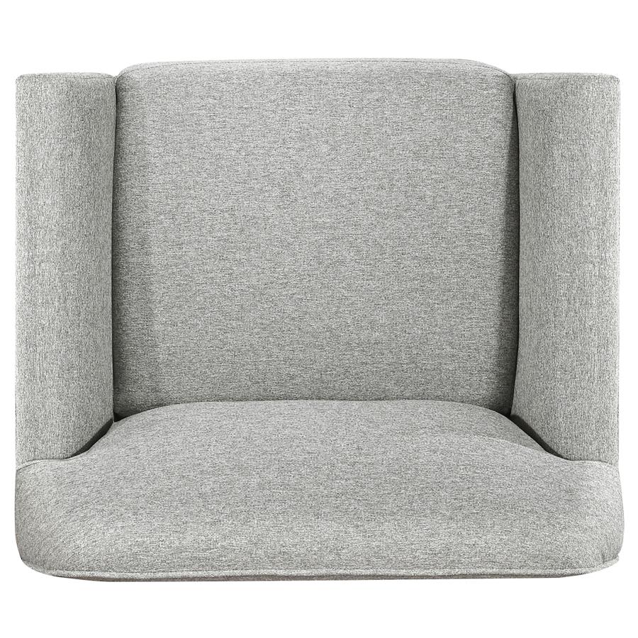 Vaughn - Fabric Upholstered Flared Arm Accent Chair - Gray - Image 8