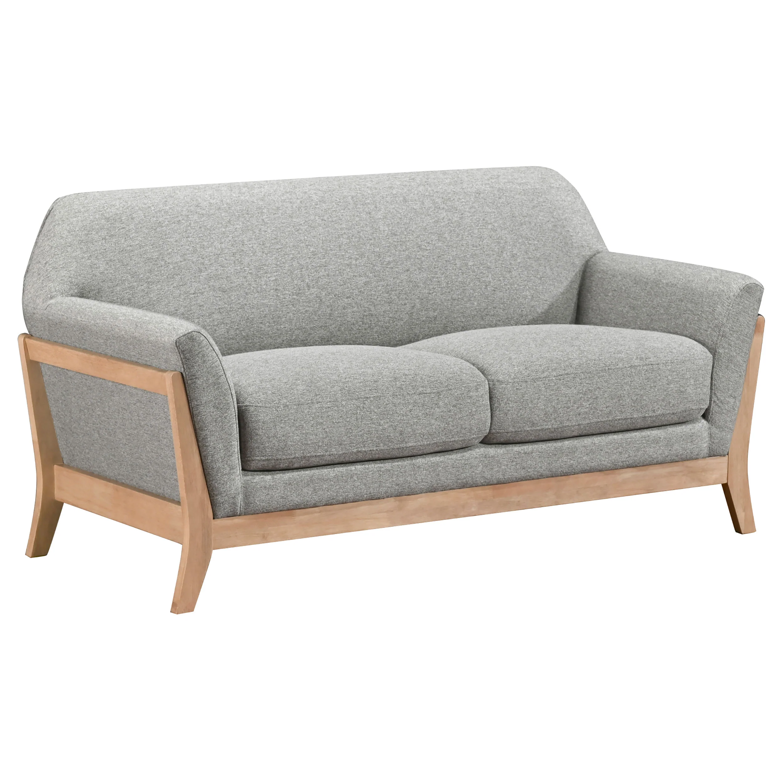 Vaughn - Fabric Upholstered Flared Arm Loveseat - Gray - Image 12