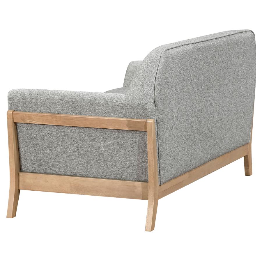 Vaughn - Fabric Upholstered Flared Arm Loveseat - Gray - Image 5