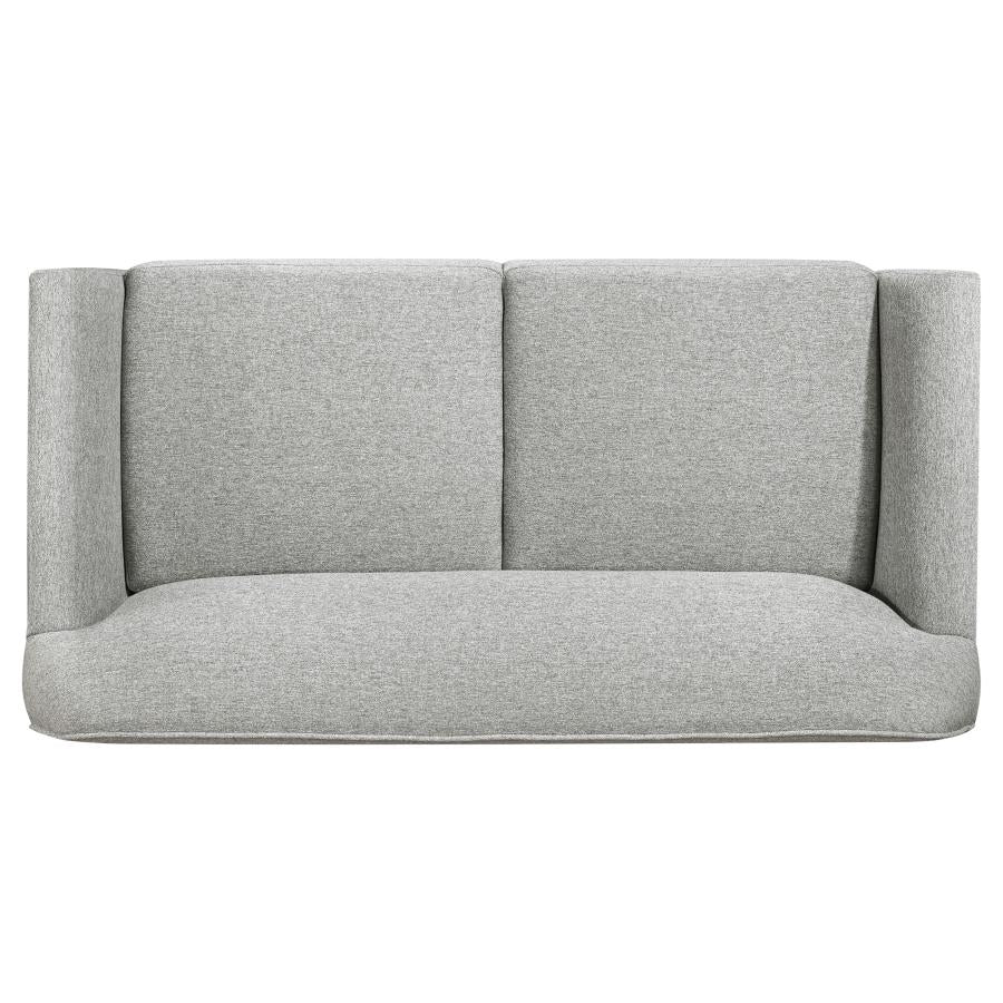 Vaughn - Fabric Upholstered Flared Arm Loveseat - Gray - Image 8