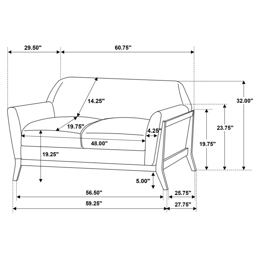 Vaughn - Fabric Upholstered Flared Arm Sofa Set - Image 25