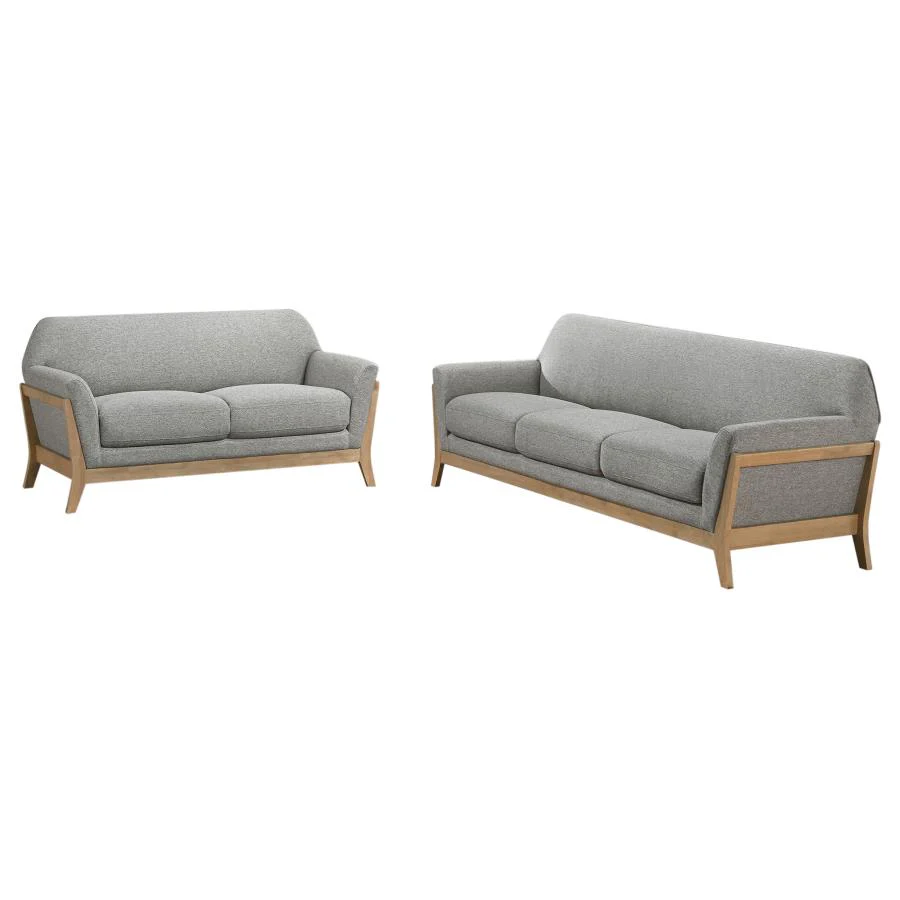 Vaughn - Fabric Upholstered Flared Arm Sofa Set - Image 3