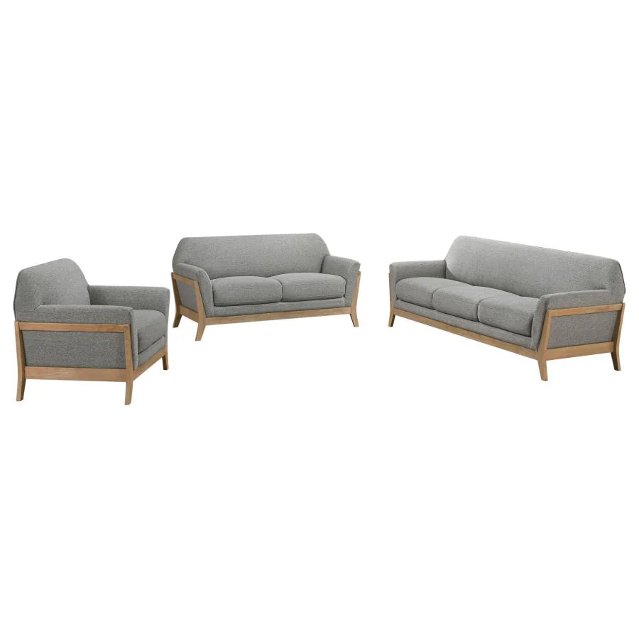 Vaughn - Fabric Upholstered Flared Arm Sofa Set - Image 4