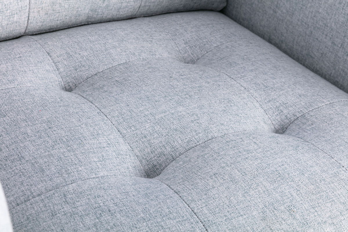 Victoria - Fabric Loveseat With Metal Legs, Side Pockets, And Pillows - Image 5