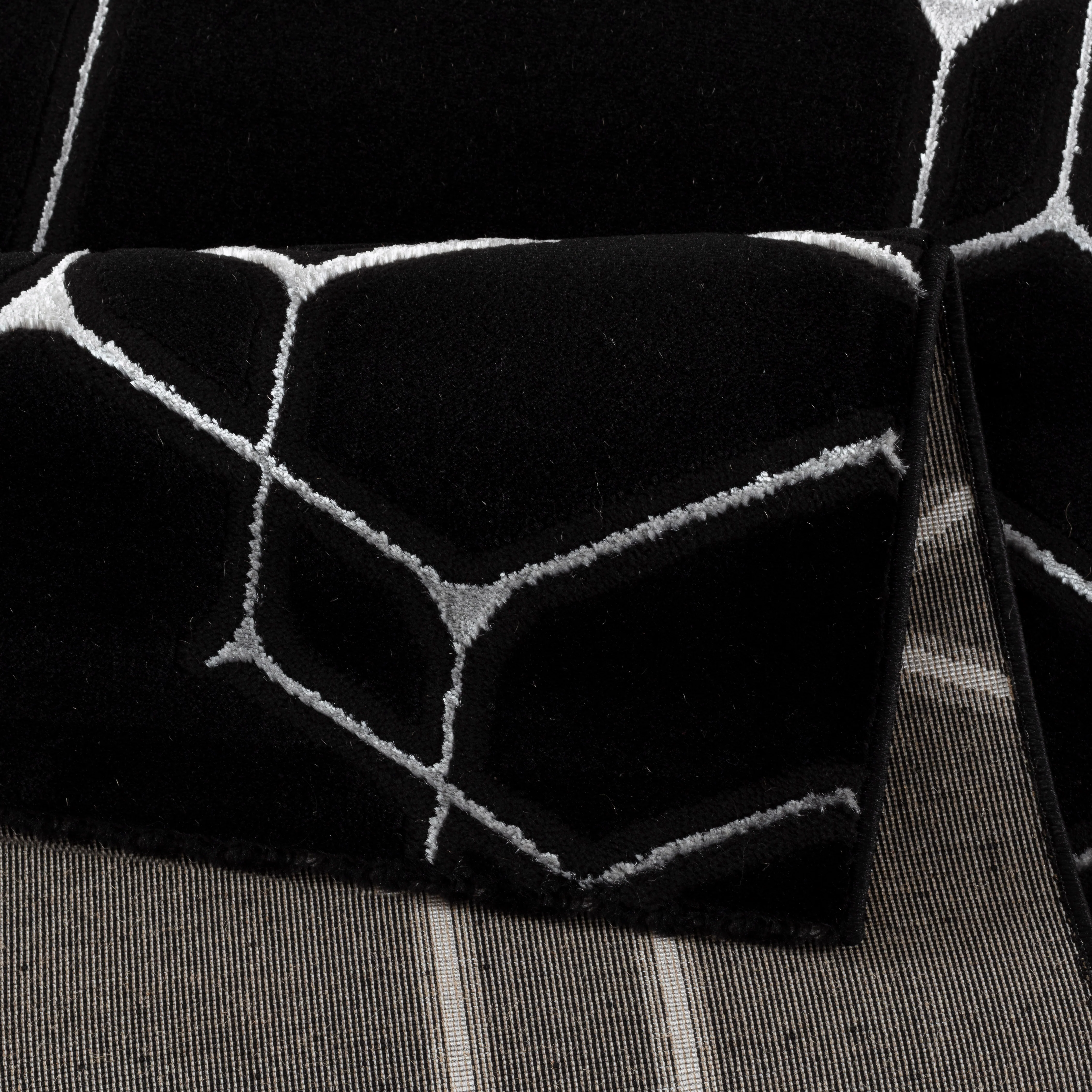 .Hive Black/White Rug - 6' 6" x 9' 0" - Image 3