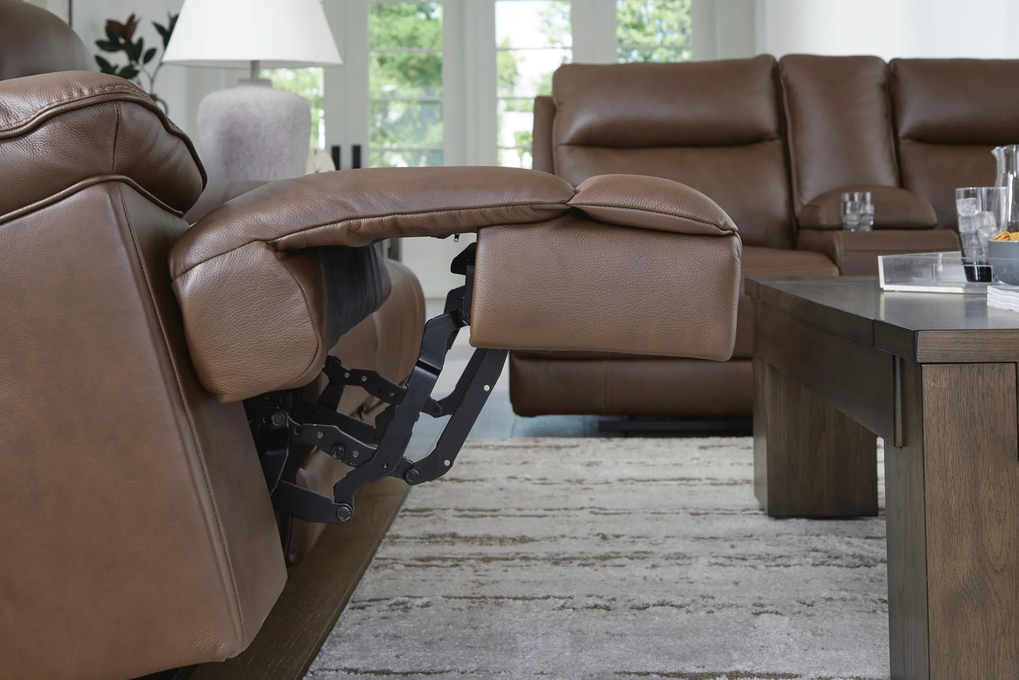 Vonryan - Power Reclining Sofa With Adj Headrest - Tobacco - Image 7