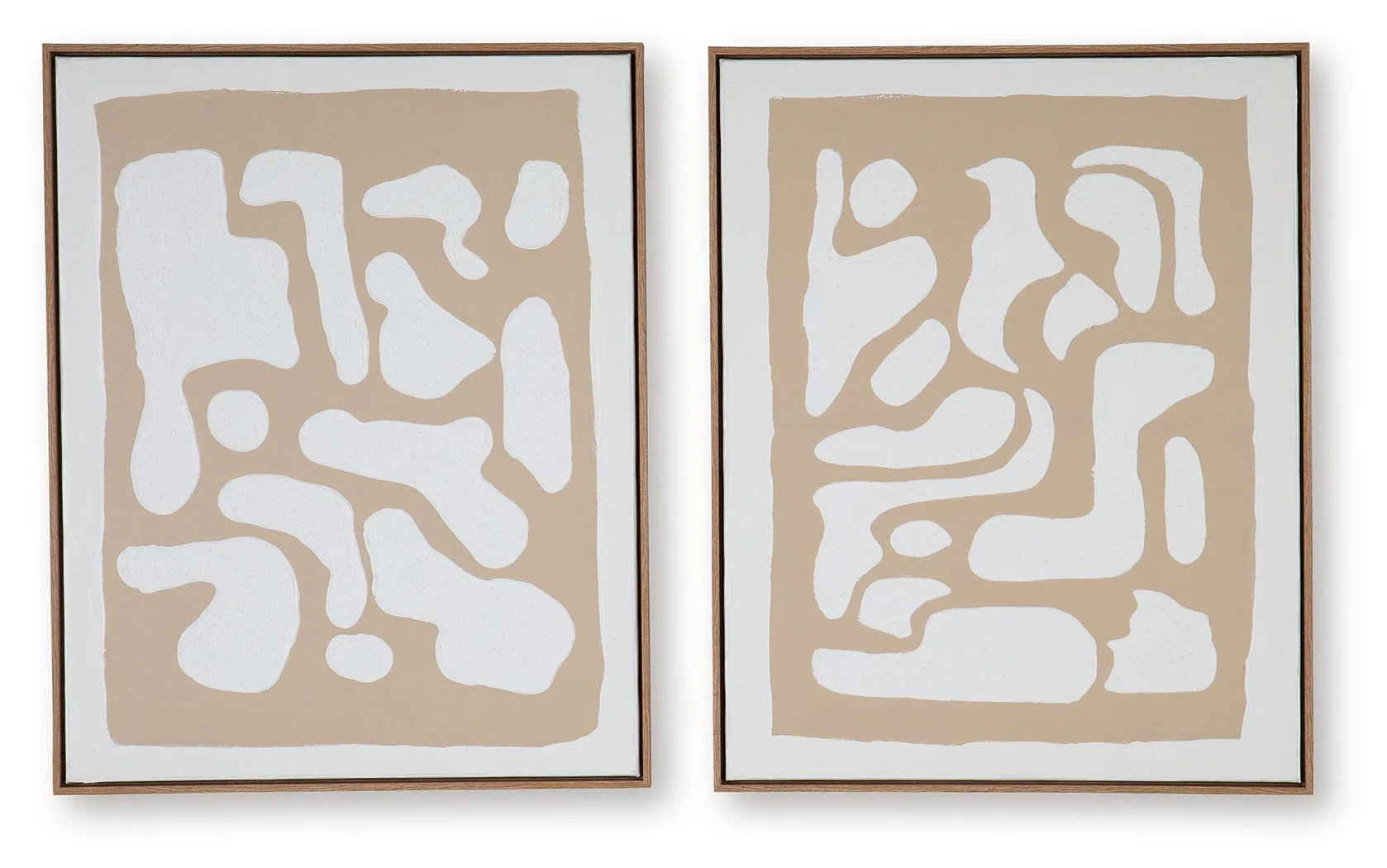 Waldett - Wall Art Set (Set of 2) - Beige / White - Image 3