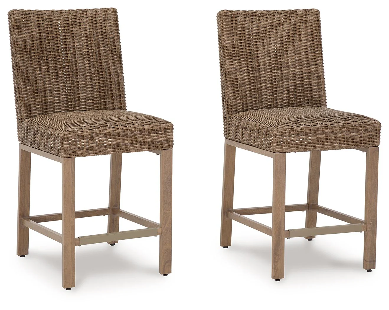 Walton Bridge - Driftwood - 5 Pc. - Square Dining Table W/Fire Pit, 4 Barstools - Image 8