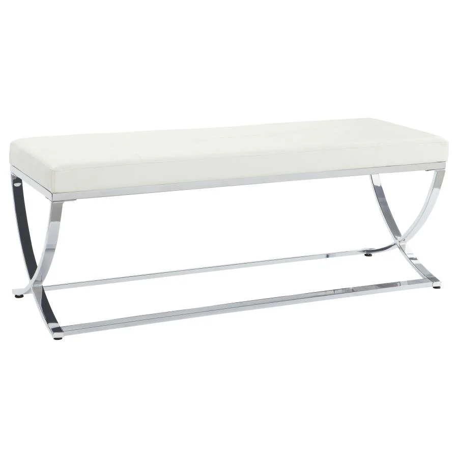Walton - Leatherette Upholstered Tufted Accent Bench - Image 2