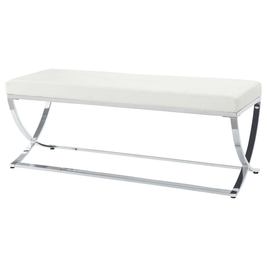 Walton - Leatherette Upholstered Tufted Accent Bench - Image 6