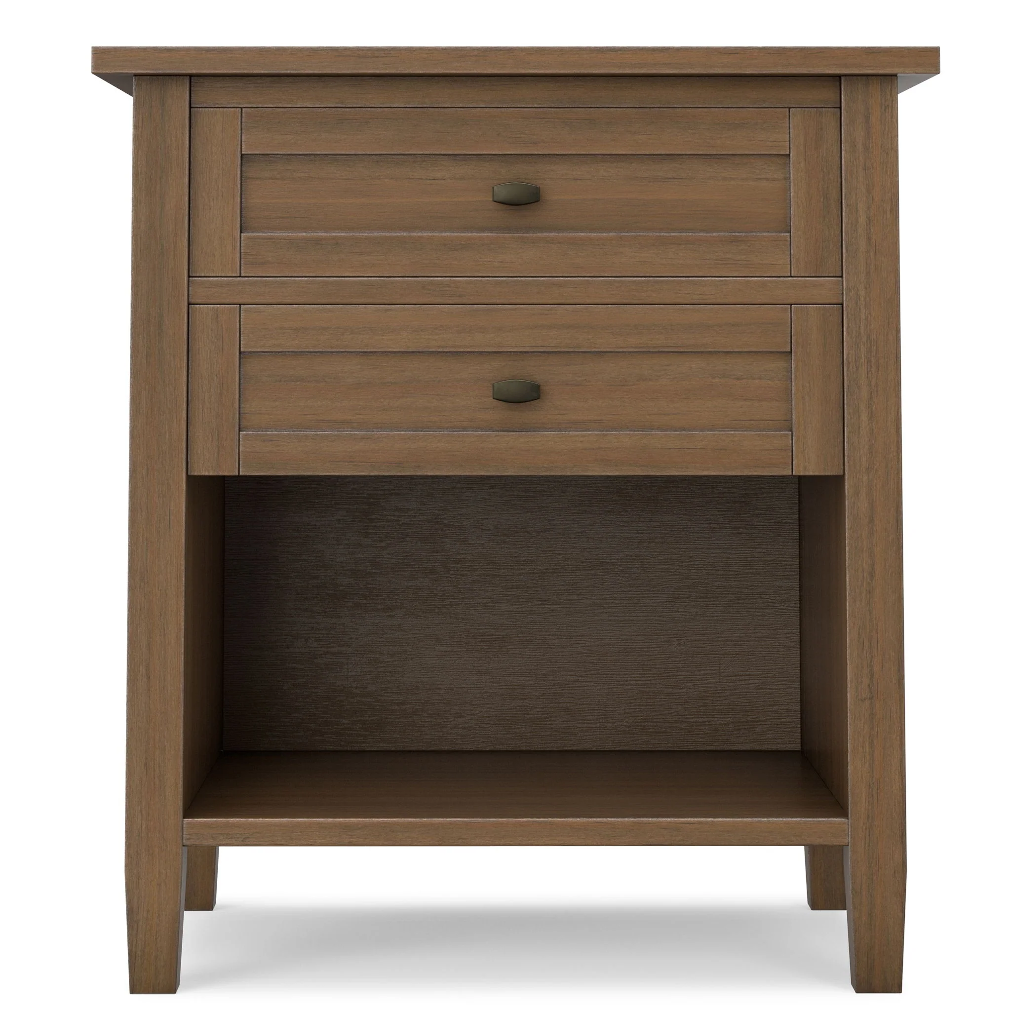 Warm Shaker - Bedside Table With 2 Drawers - Brown - Image 7