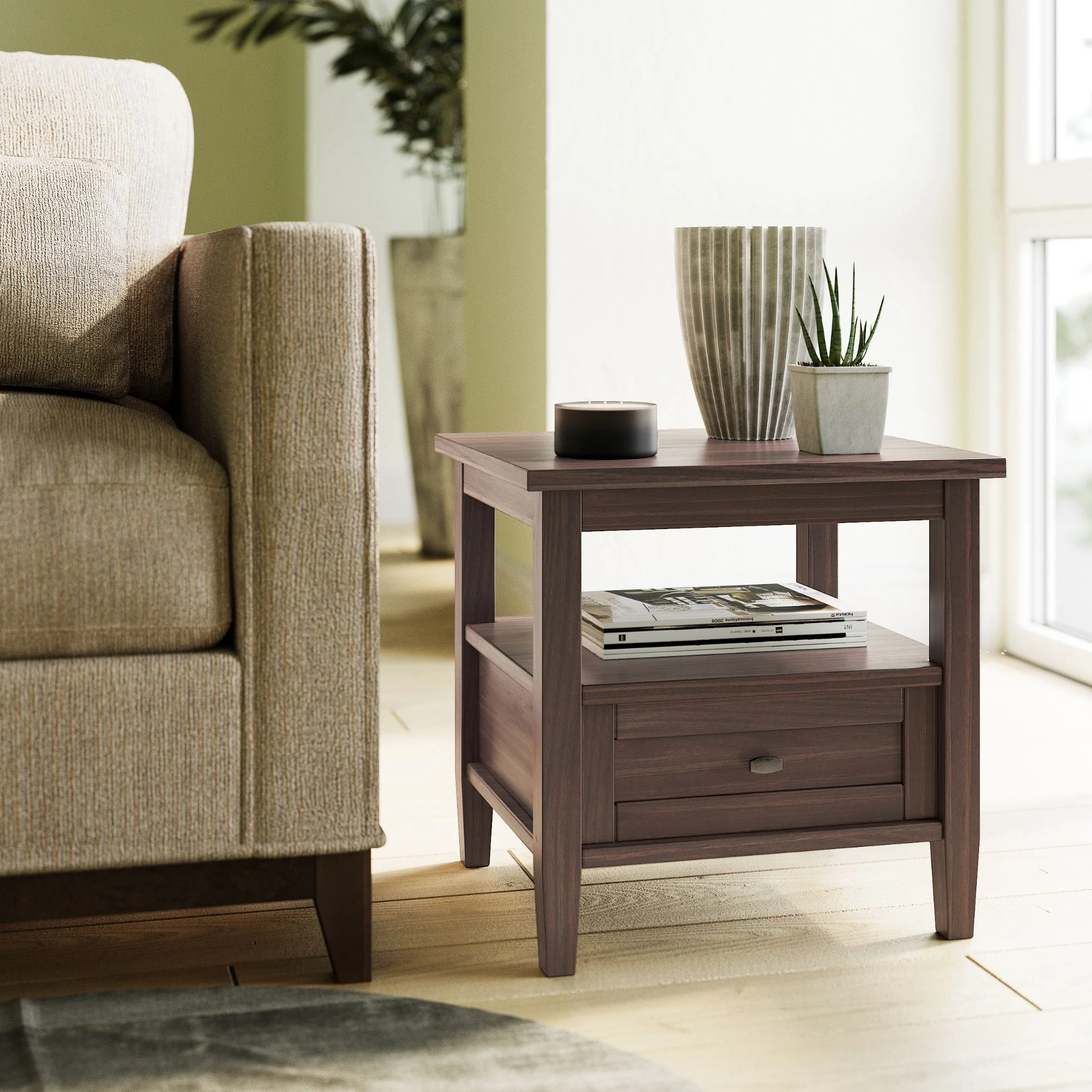 Warm Shaker - End Table - Warm Walnut Brown - Image 2