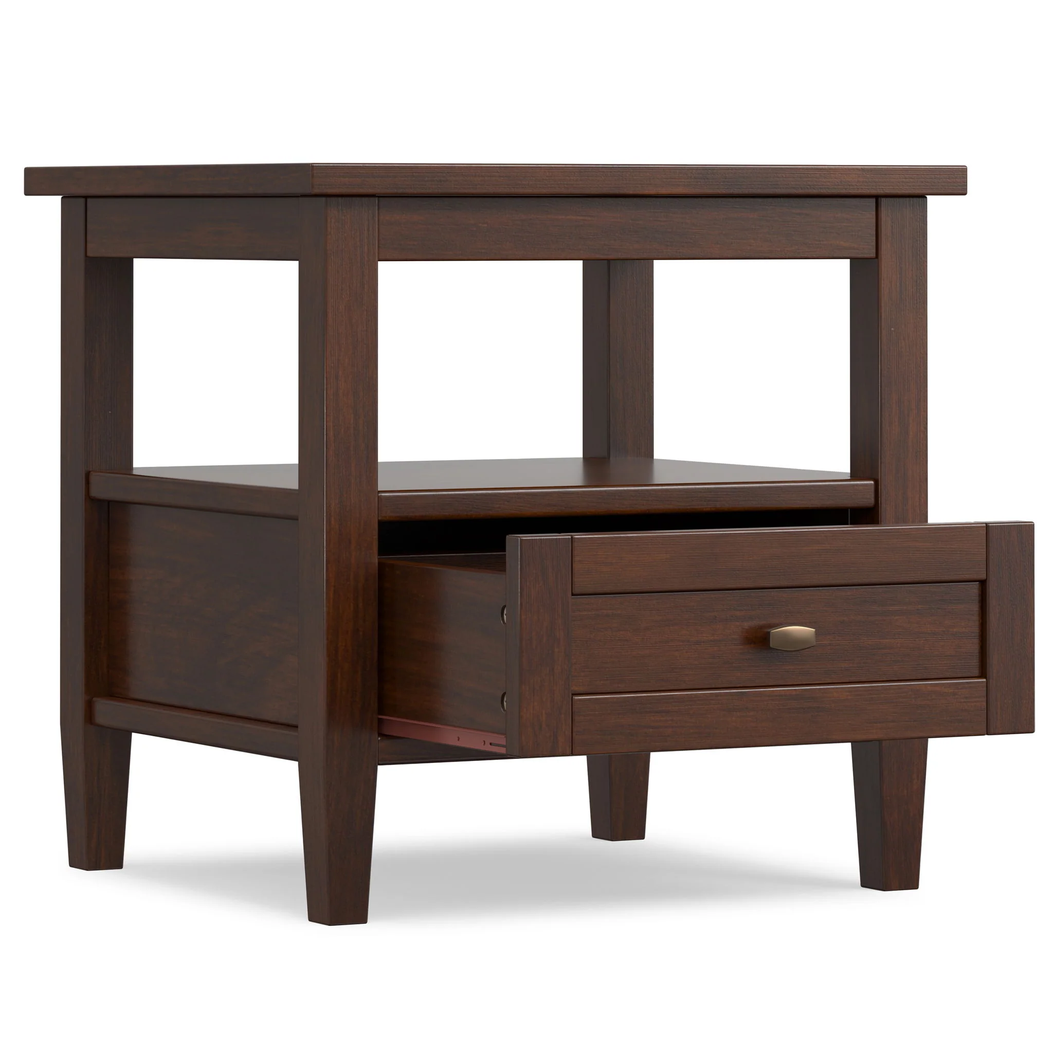 Warm Shaker - End Table With Smooth Drawer Storage - Brown - Image 9