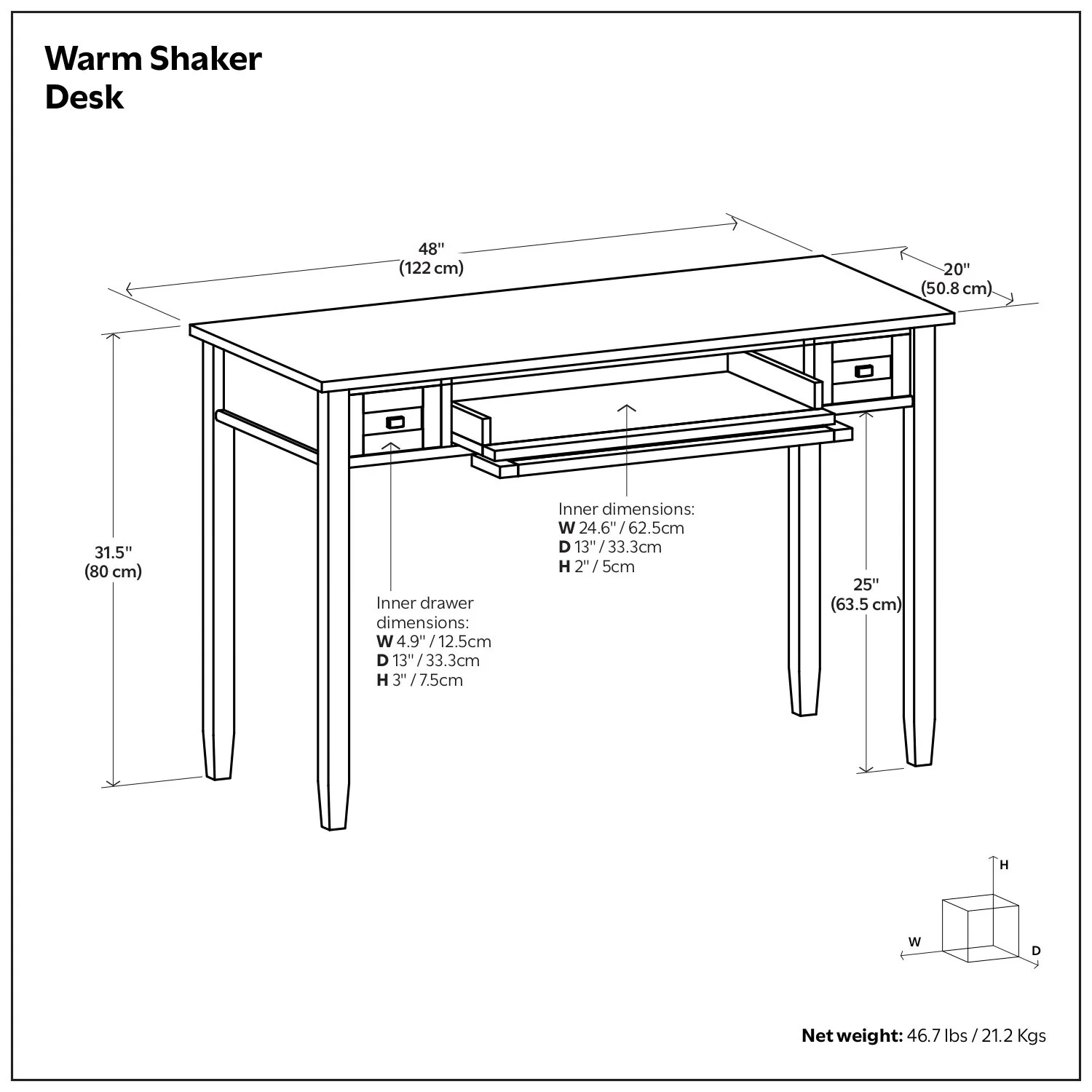 Warm Shaker - Handcrafted Desk - Image 30