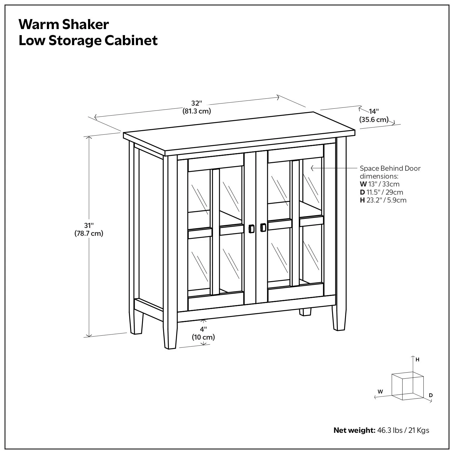 Warm Shaker - Handcrafted Low Storage Cabinet - Image 18