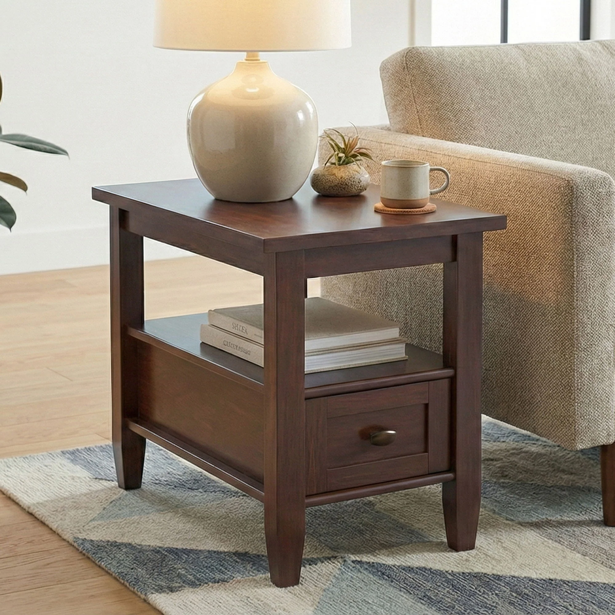 Warm Shaker - Narrow Side Table - Brown - Image 9