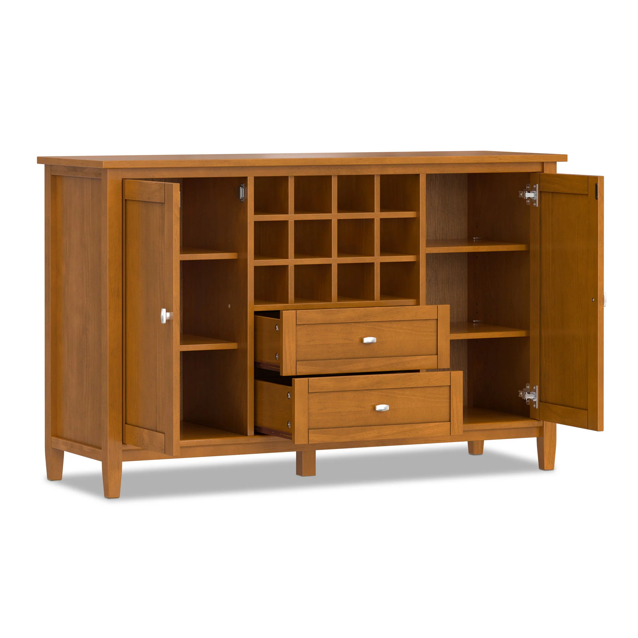 Warm Shaker - Storage Cabinet With Wine Rack - Brown - Image 4