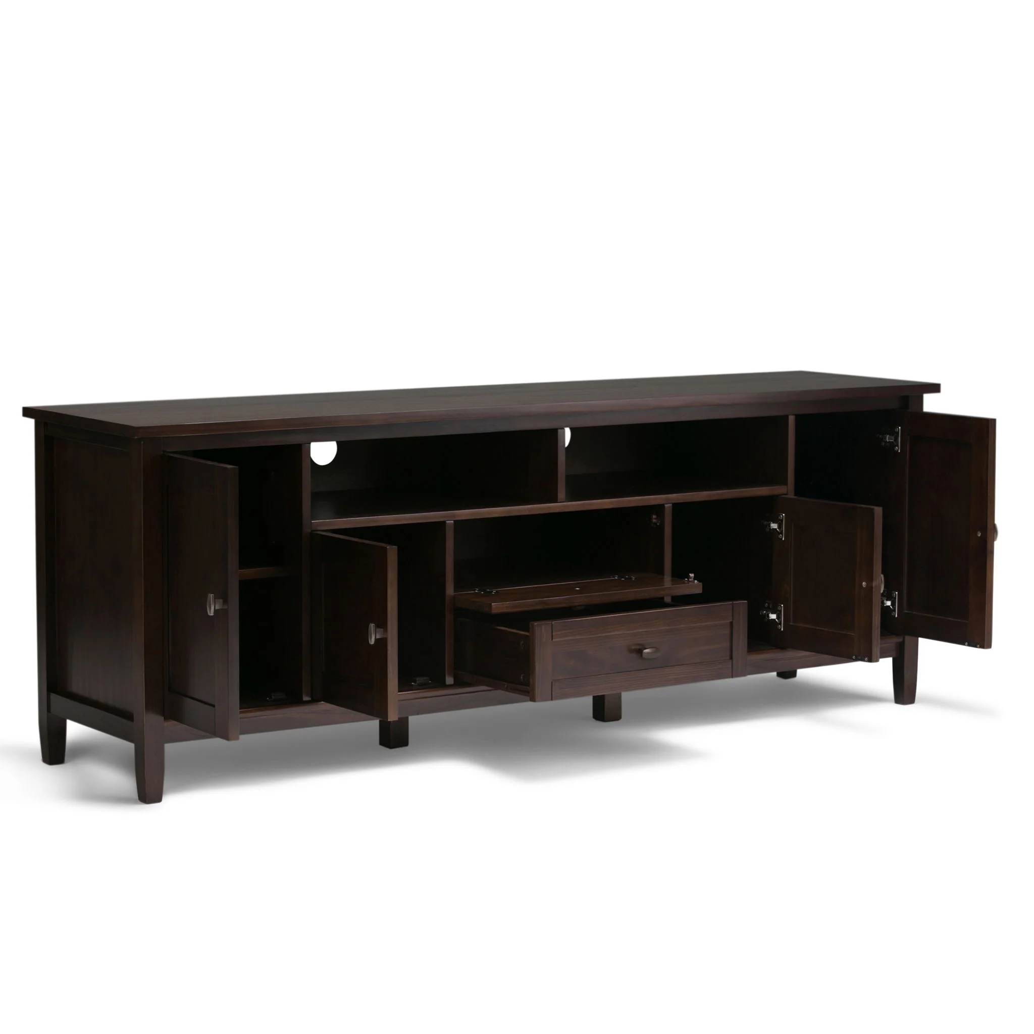 Warm Shaker - TV Media Stand Handcrafted - Tobacco Brown - Image 3