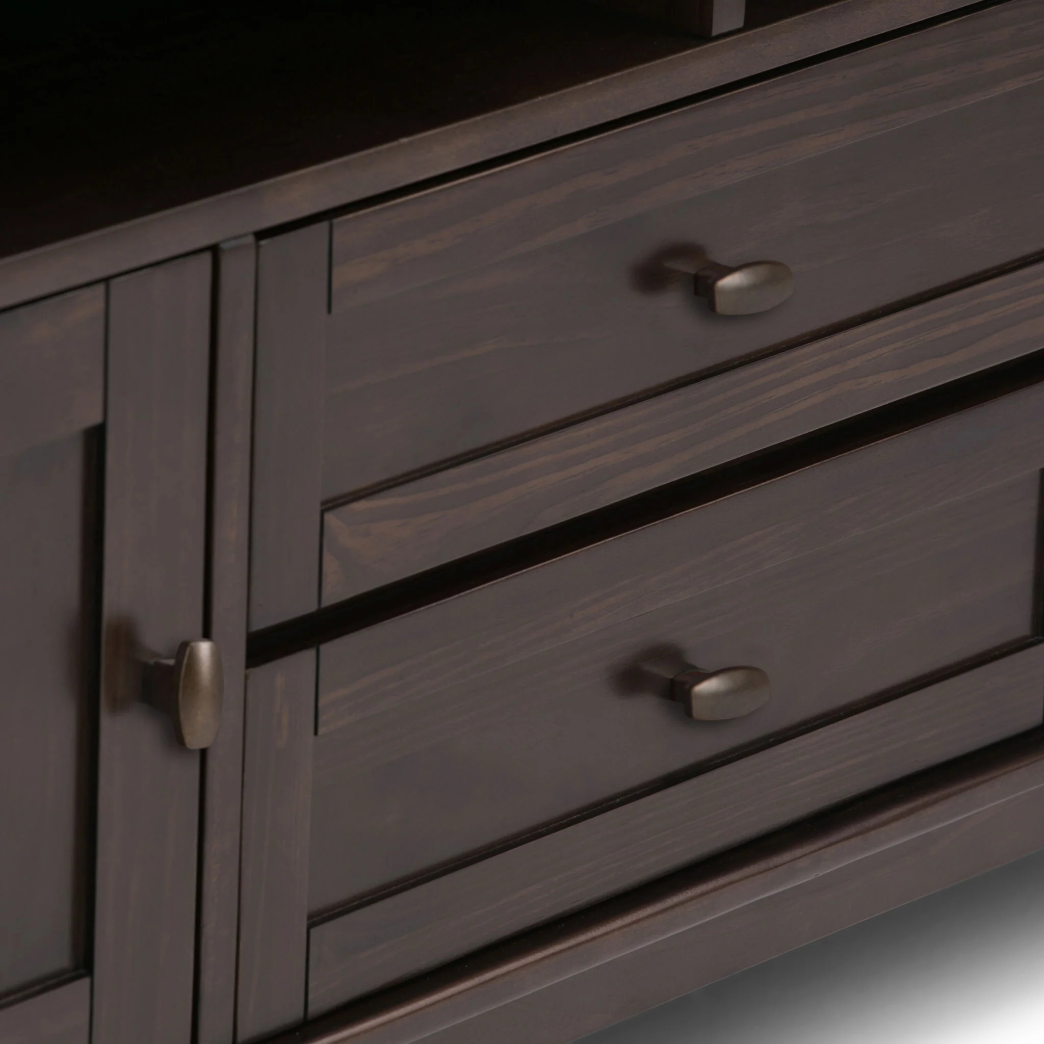Warm Shaker - TV Media Stand Handcrafted - Tobacco Brown - Image 7