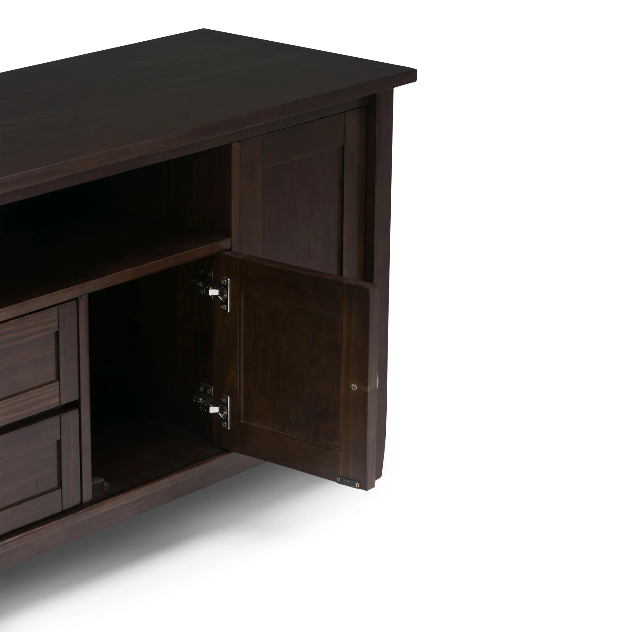 Warm Shaker - TV Media Stand Handcrafted - Tobacco Brown - Image 9